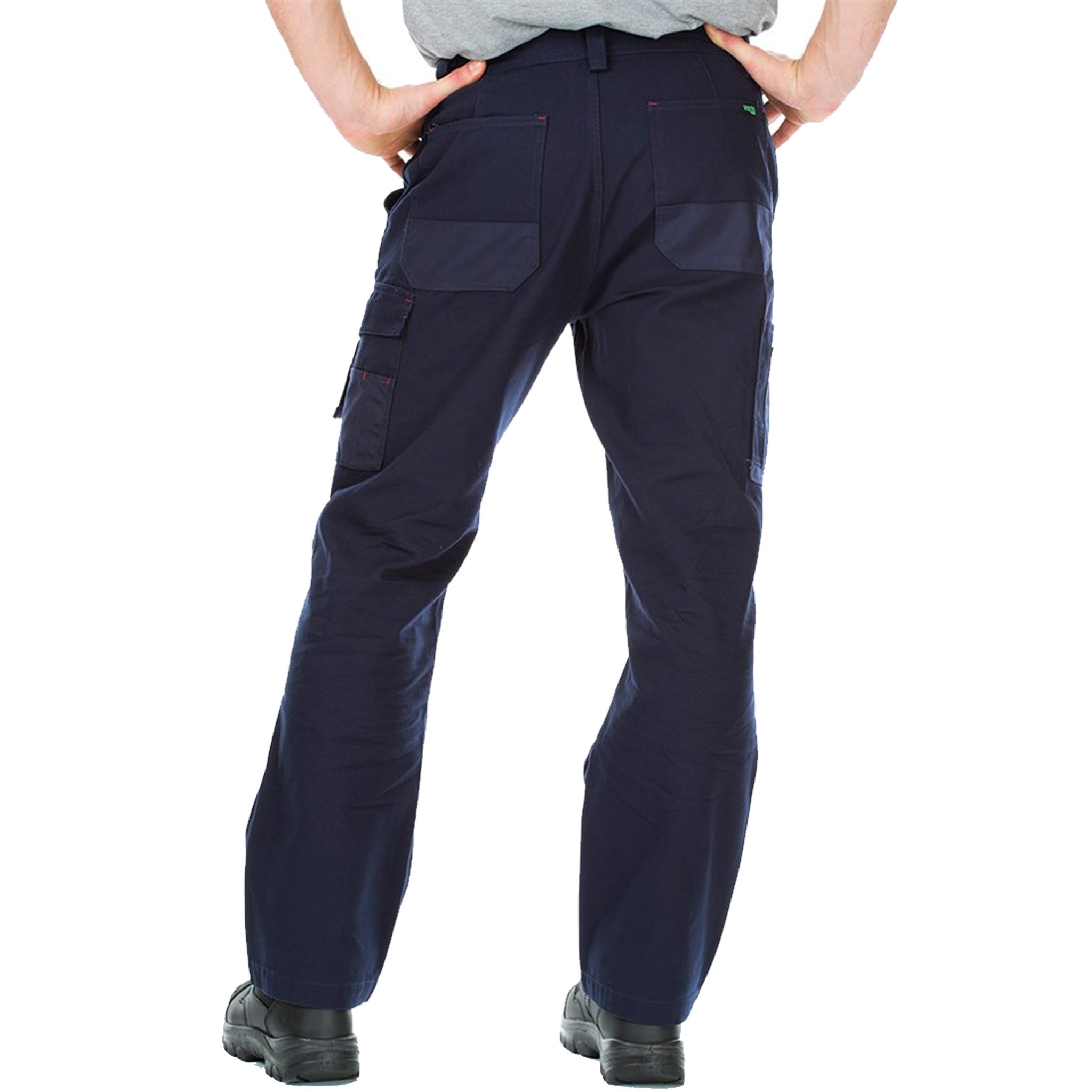 back of cordura cotton canvas utility pants in navy