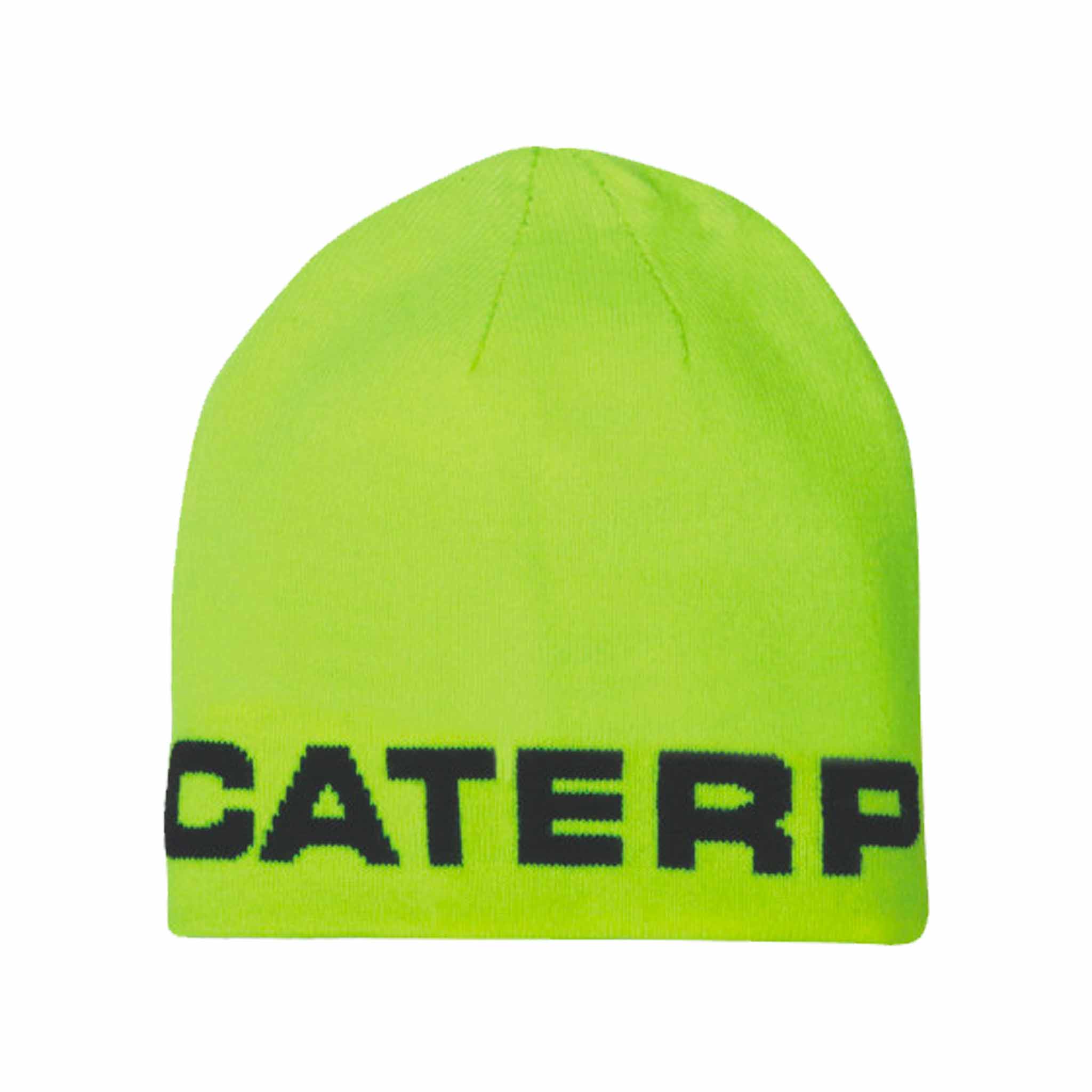 cat reversible logo beanie yellow side