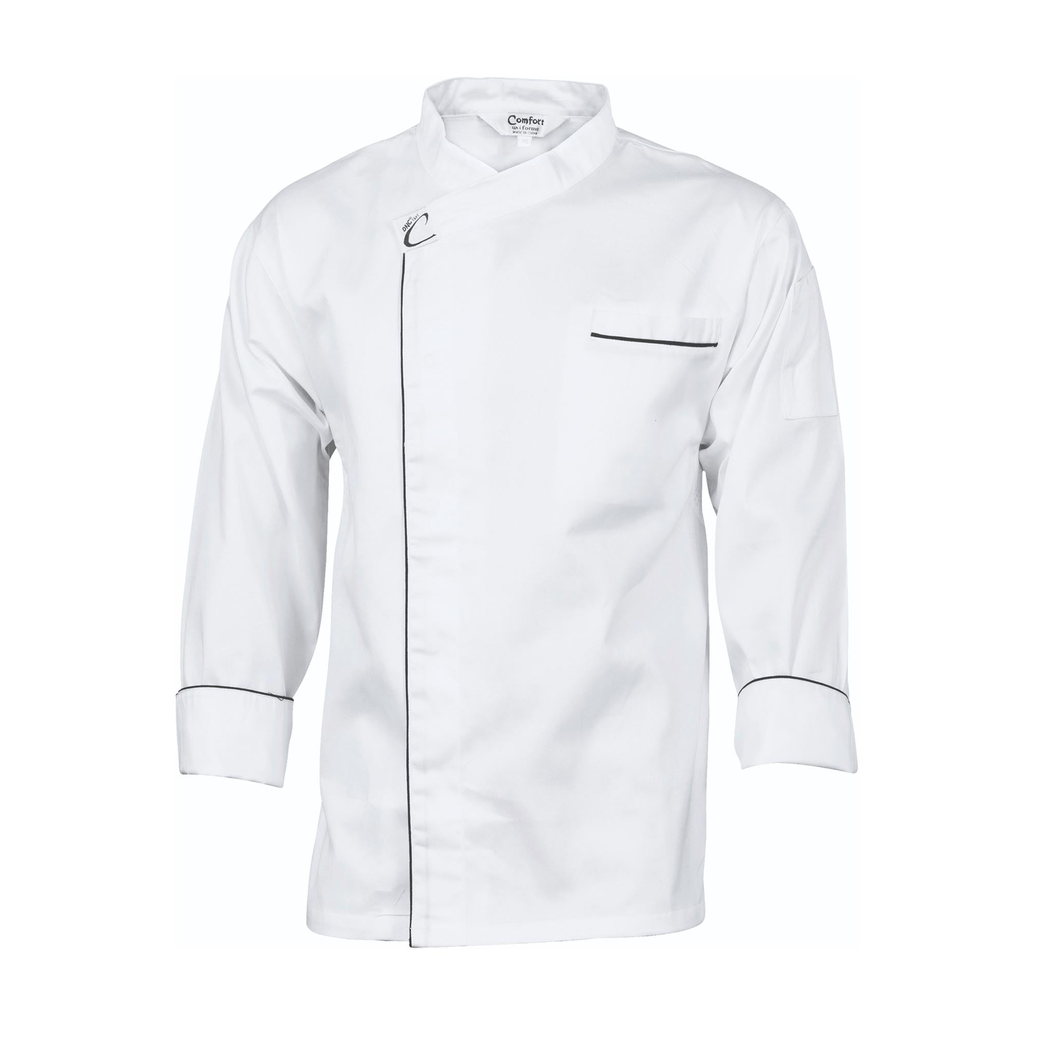 white long sleeve cool breeze modern chefs jacket