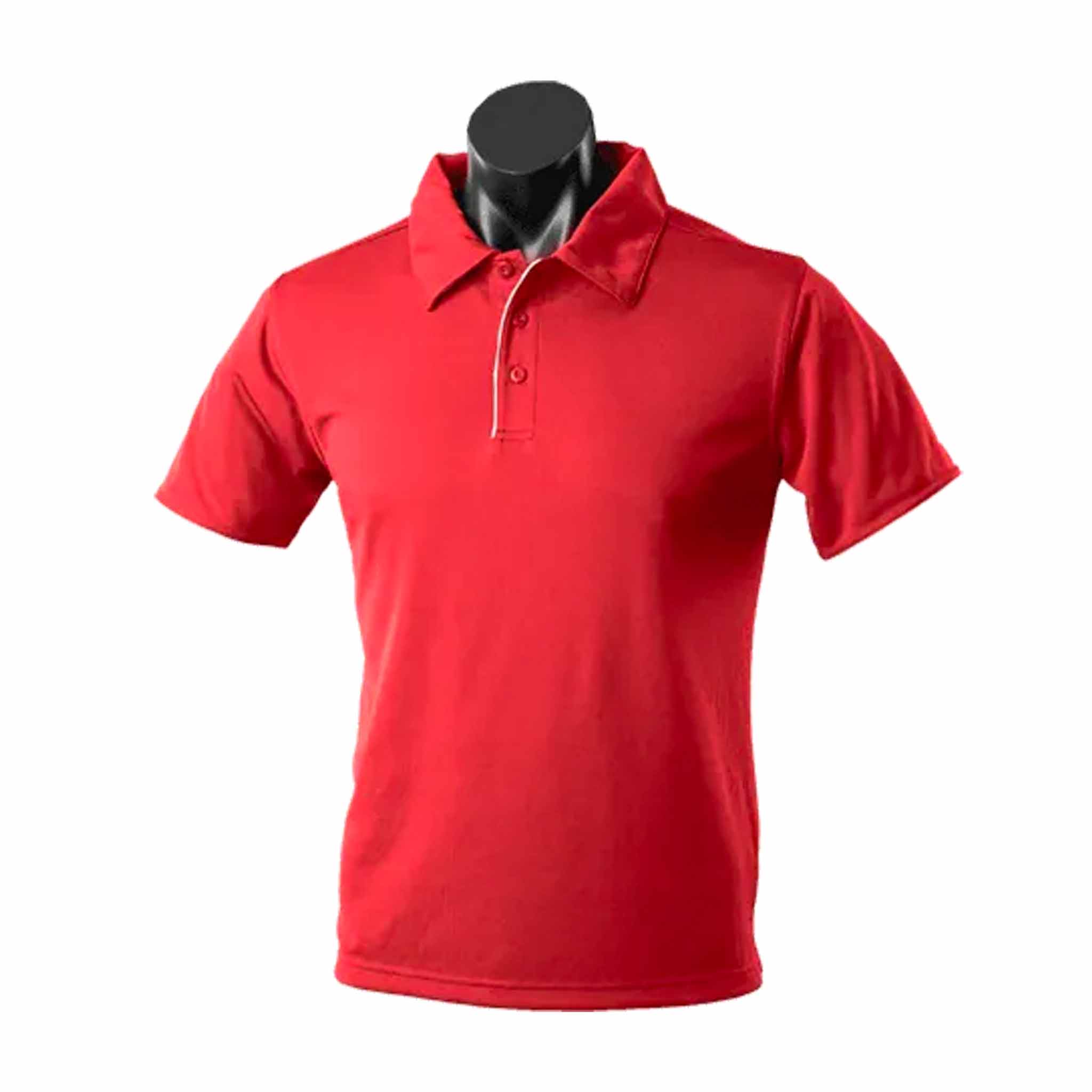 aussie pacific yarra mens polo in red white