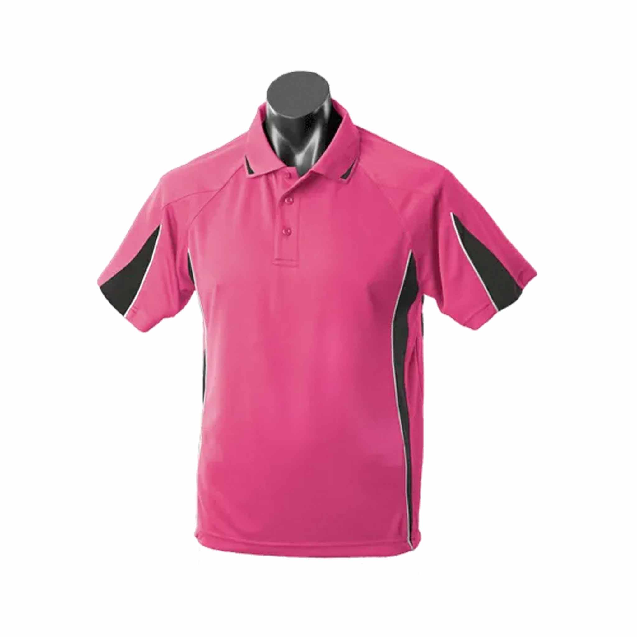 aussie pacific eureka mens polo in pink black