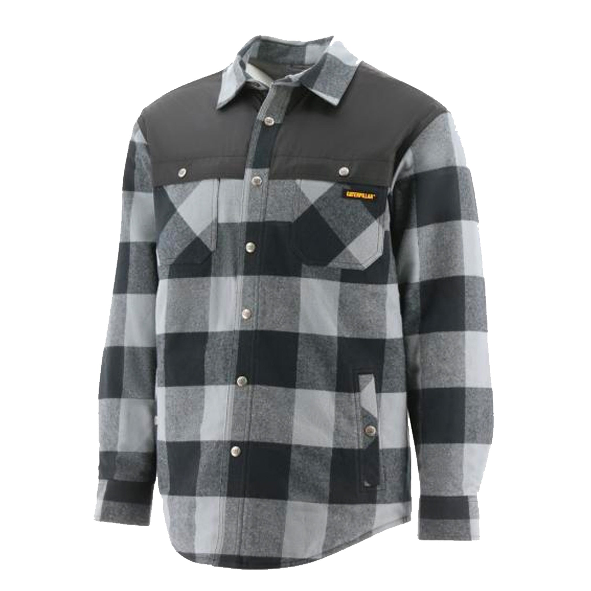 cat workwear insulated shirt jacket in pitch black