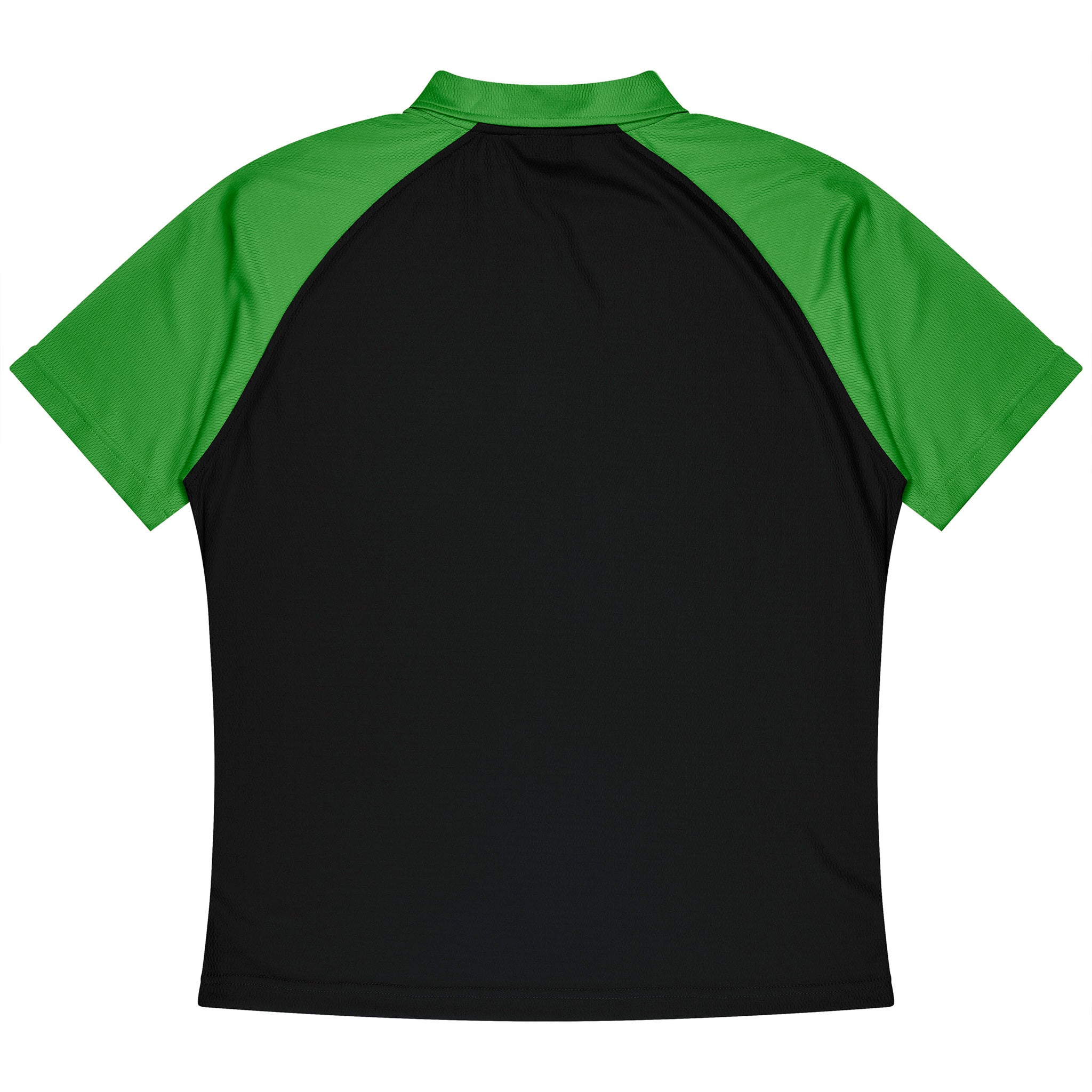 manly kids polo in black kawa green