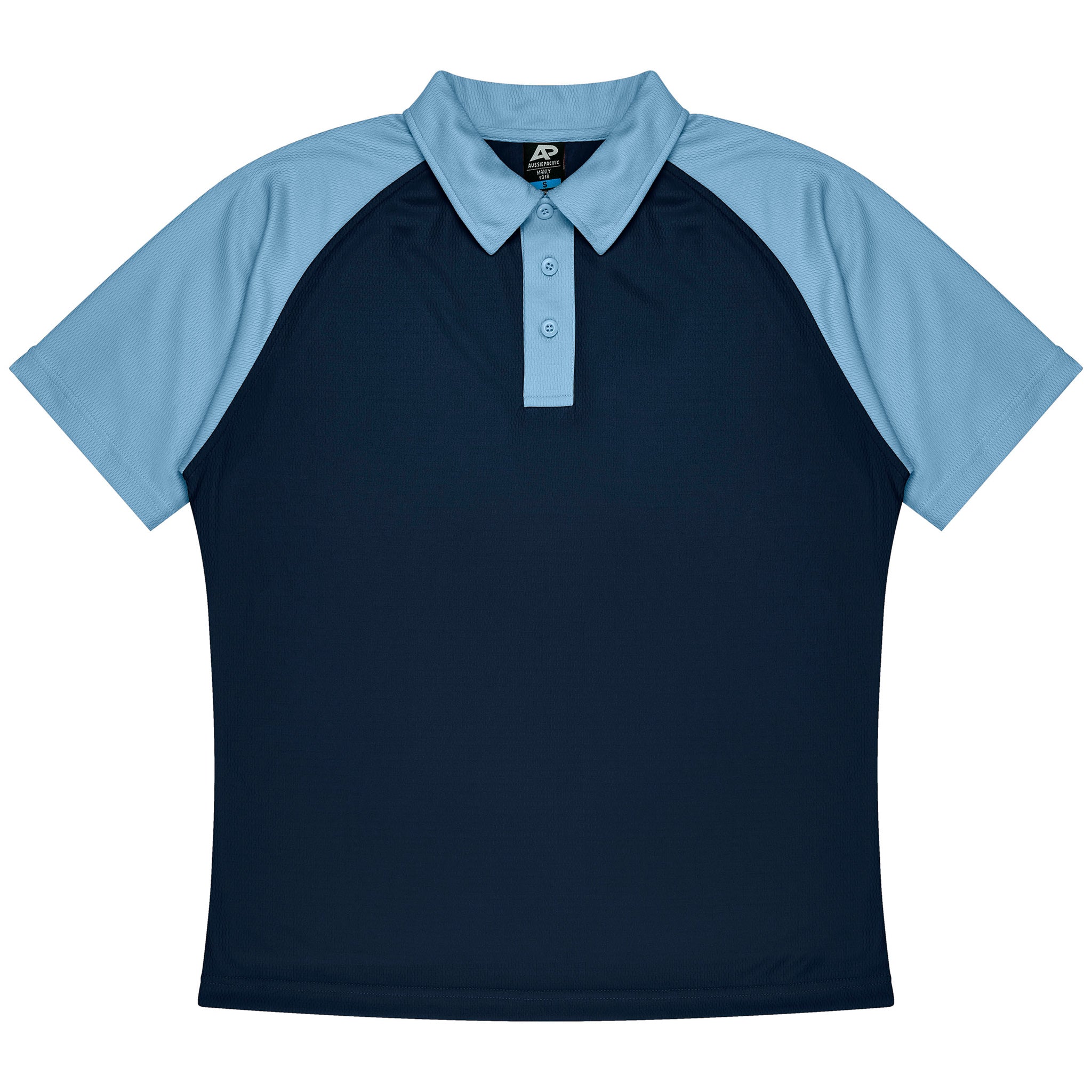aussie pacific manly mens polo in navy sky