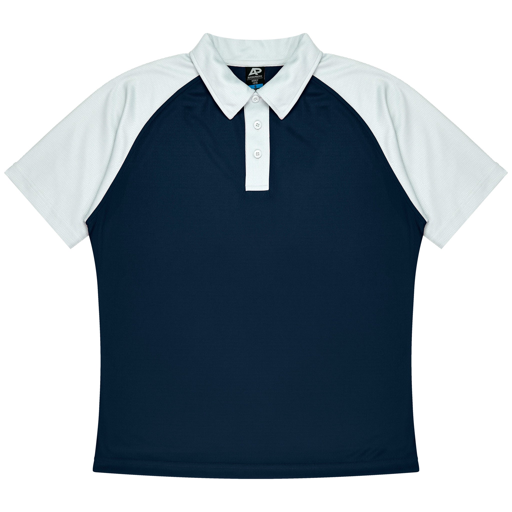aussie pacific manly mens polo in navy white