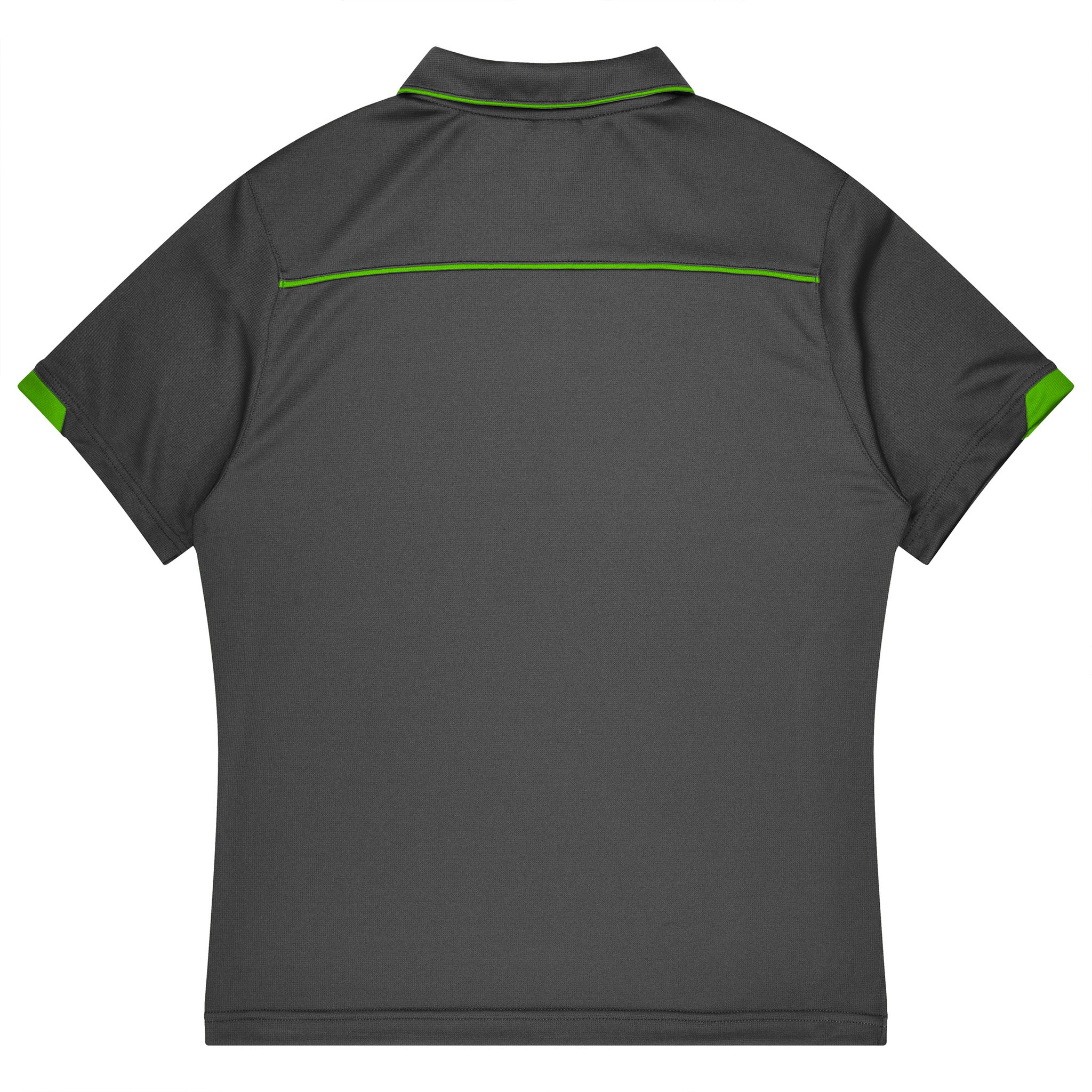 aussie pacific currumbin mens polos in slate hi viz green