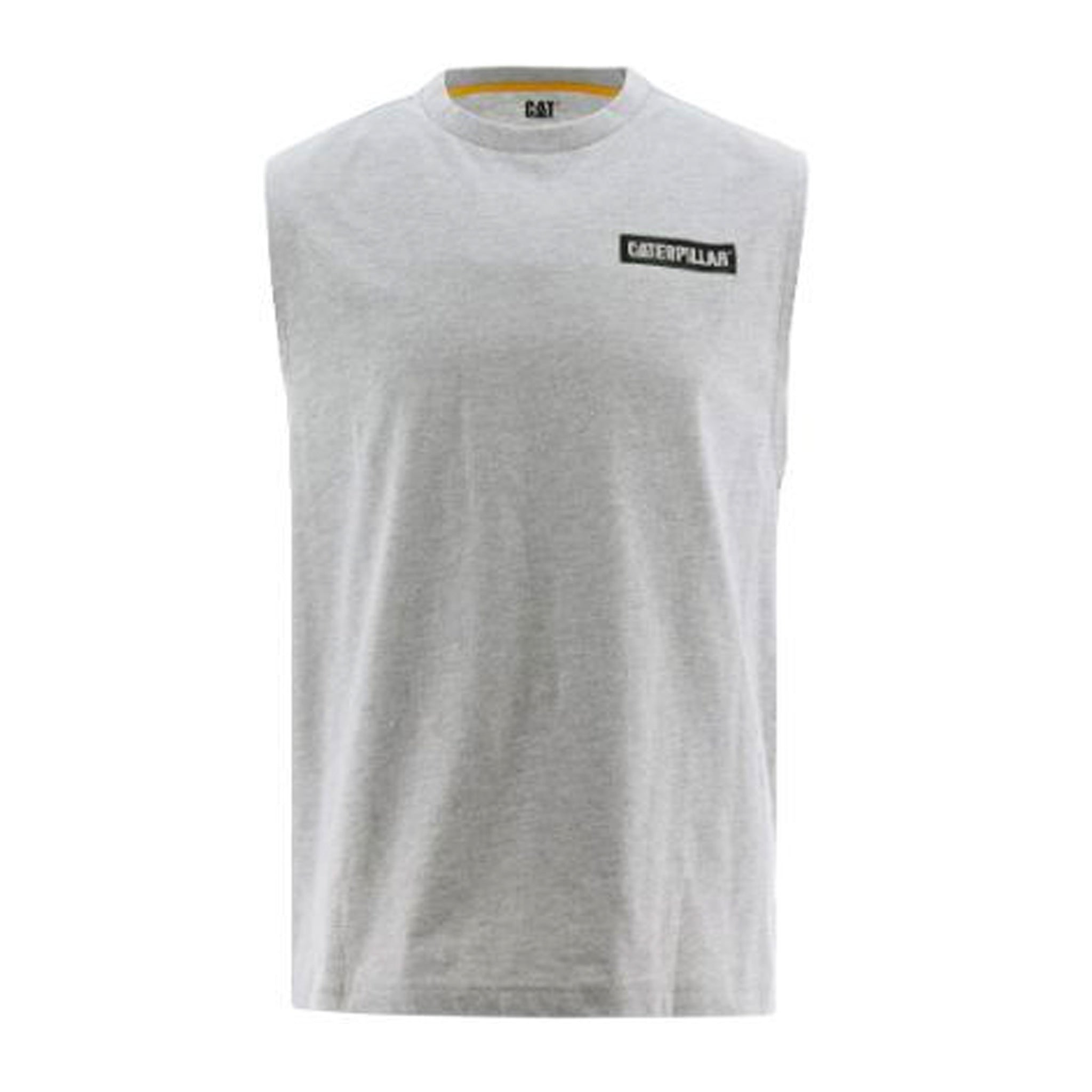 cat workwear muscle sleeveless tee in birch heather