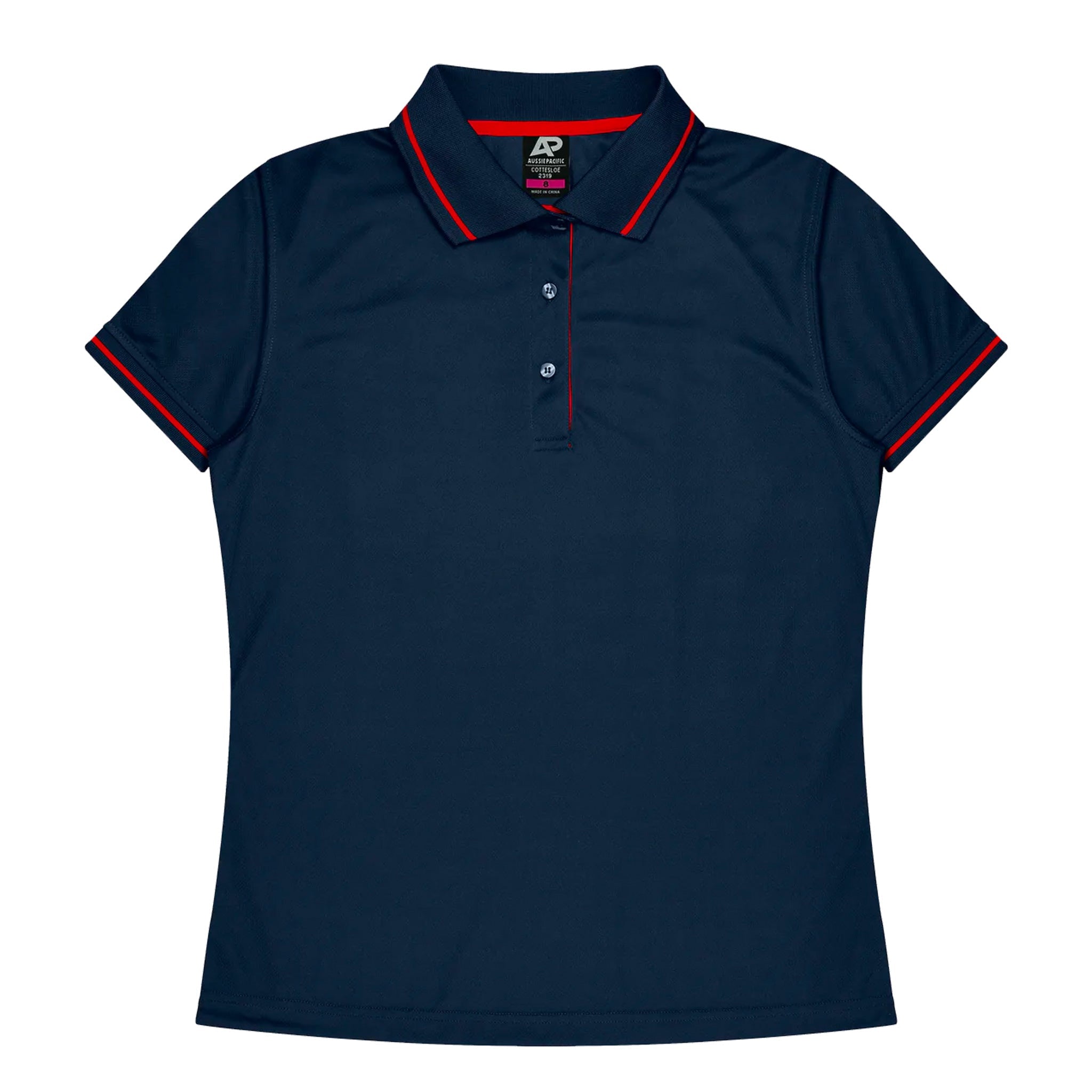 cottesloe ladies polo in navy red