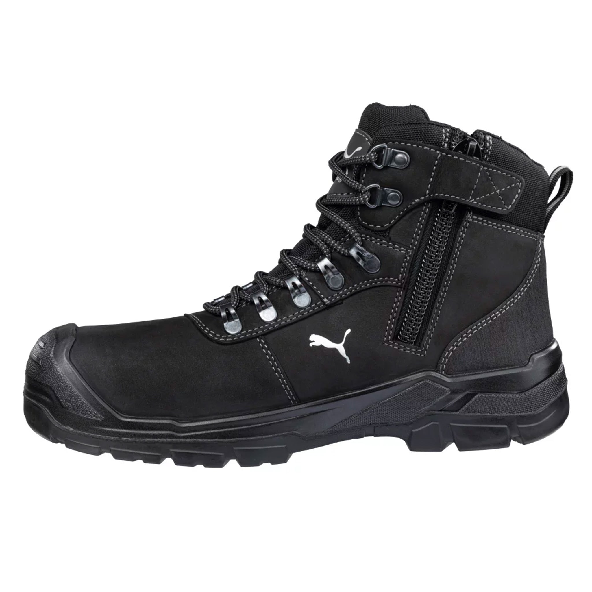 puma sierra nevada mid zip boot in black