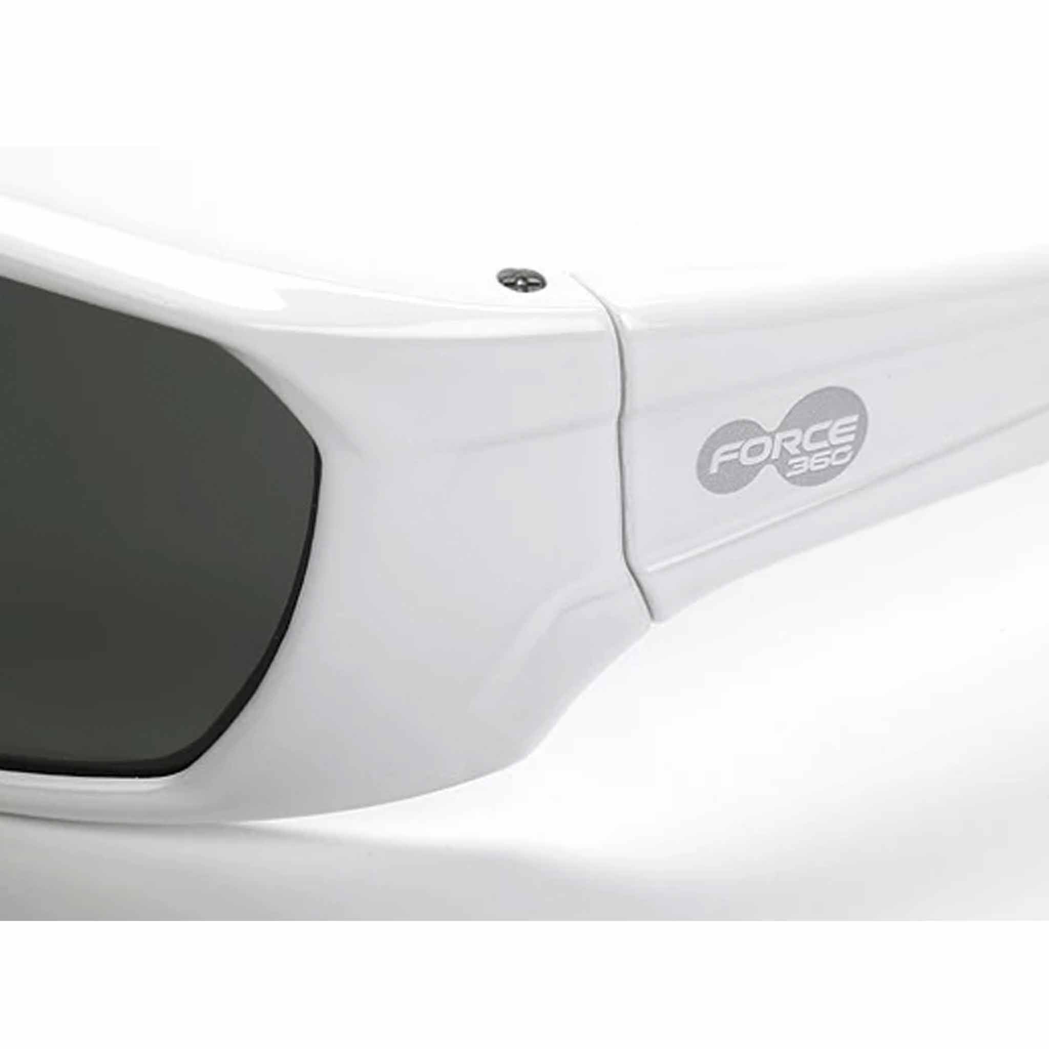 mirage smoke polarised white glasses