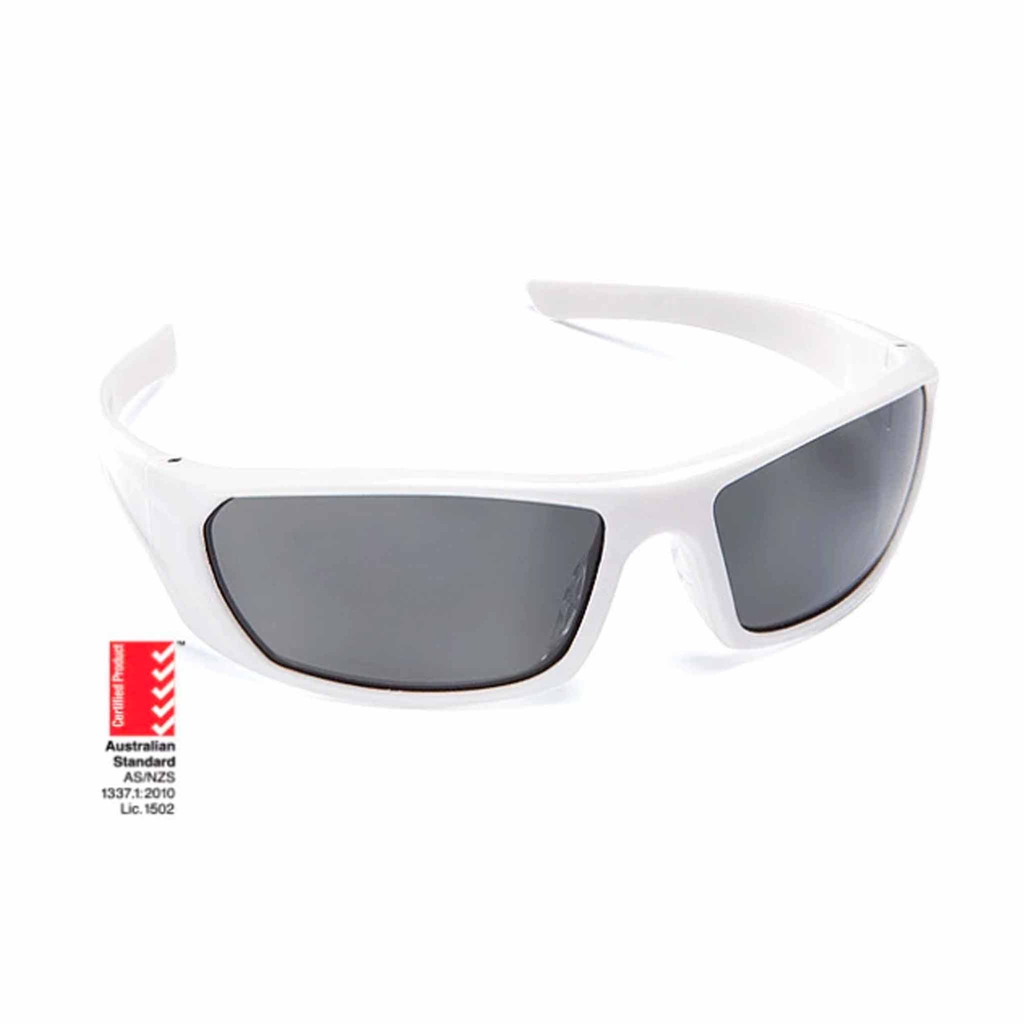 mirage smoke polarised white glasses