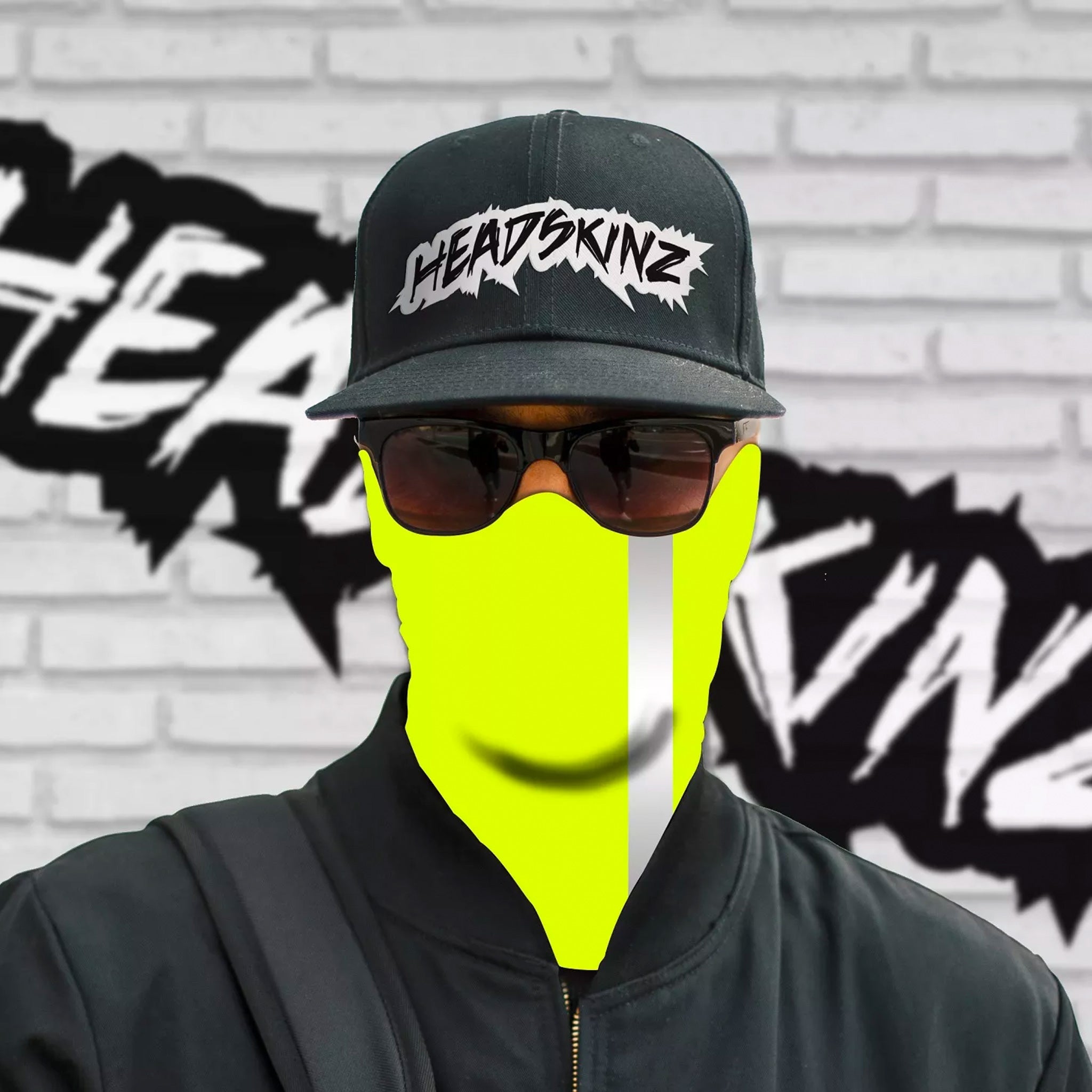 reflective fluoro headskinz in yellow