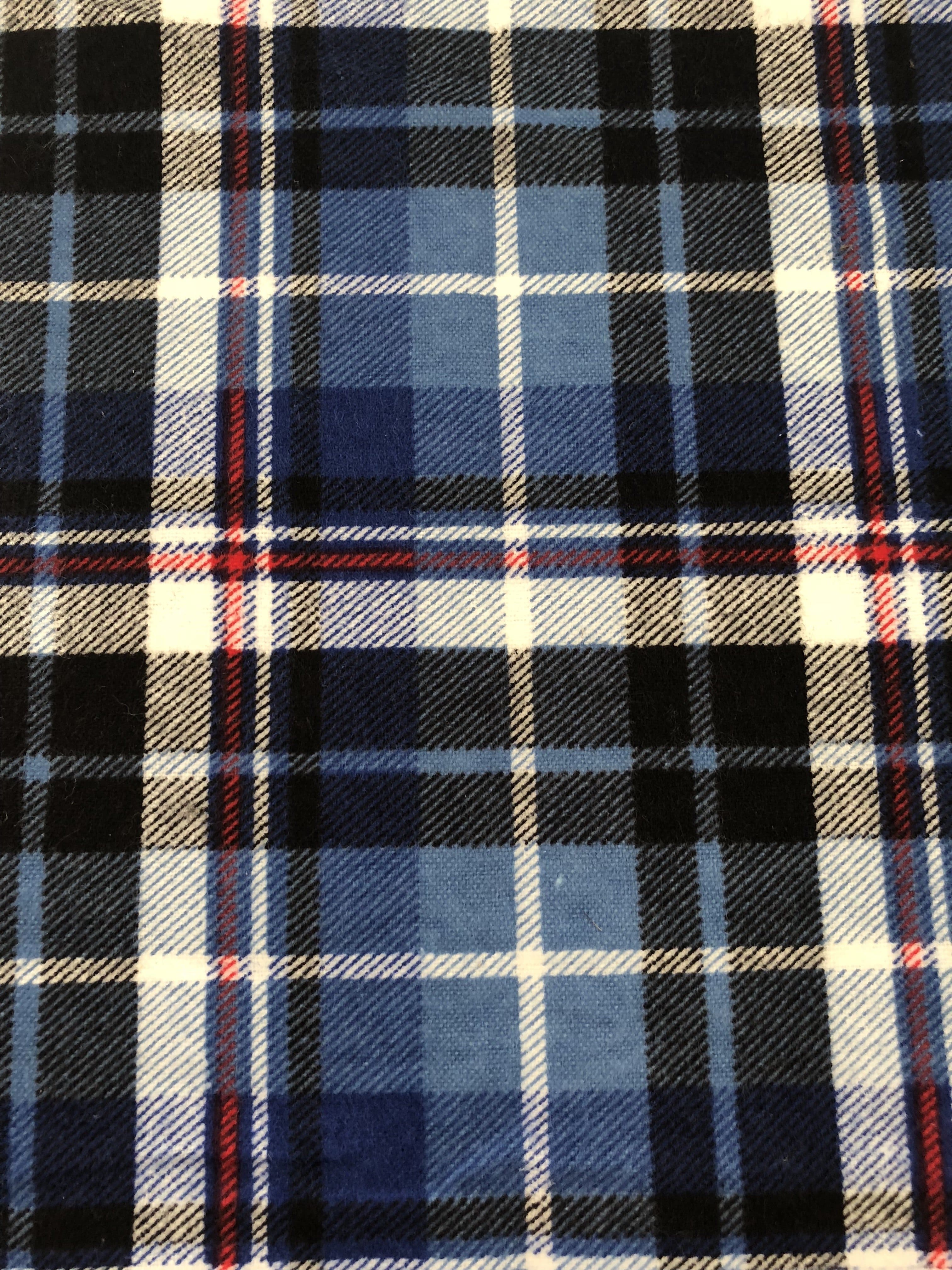 MENS FLANNELETTE SHIRT - 1/2 BUTTON - MILTON - 6703L