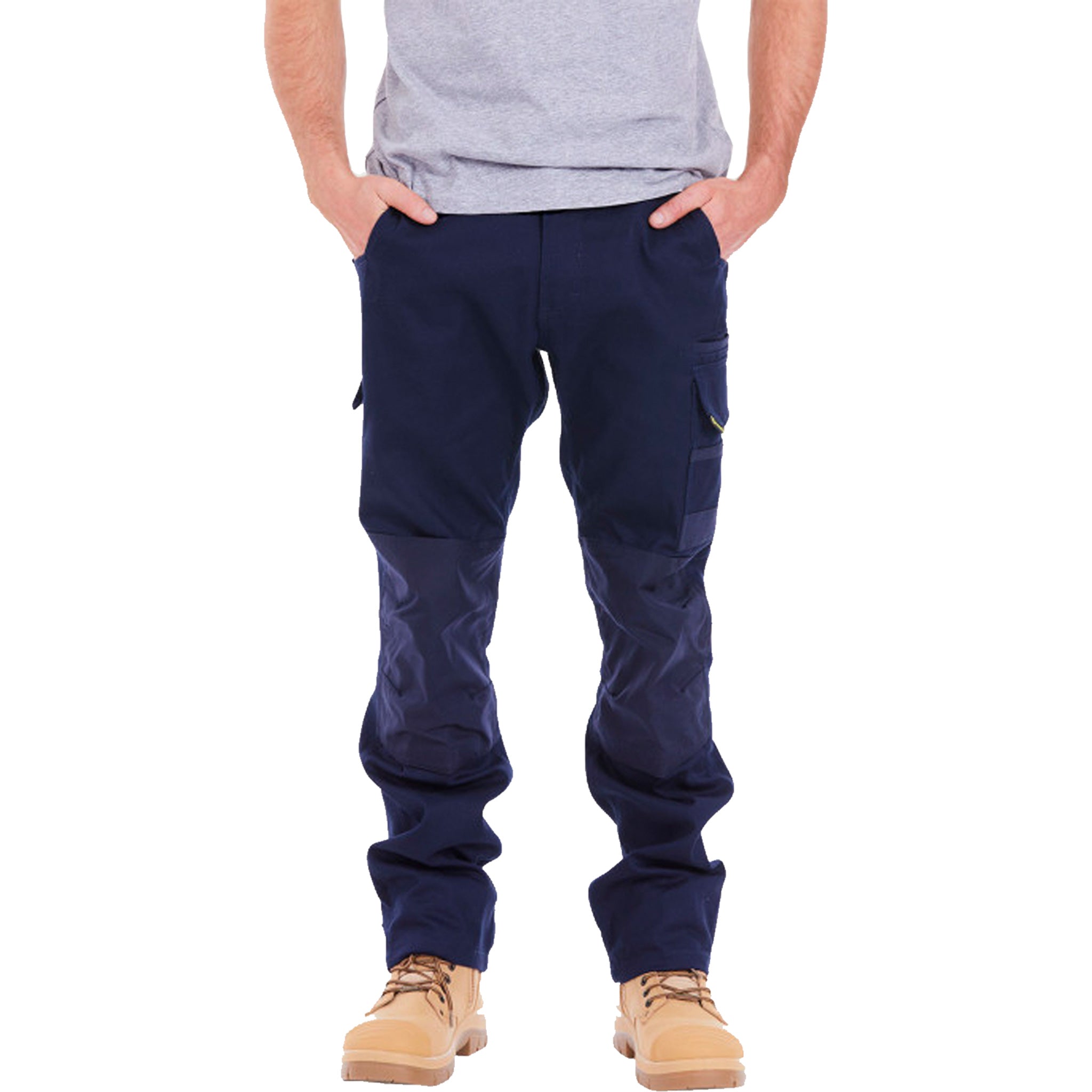 navy tradie slim fit flex cargo pants