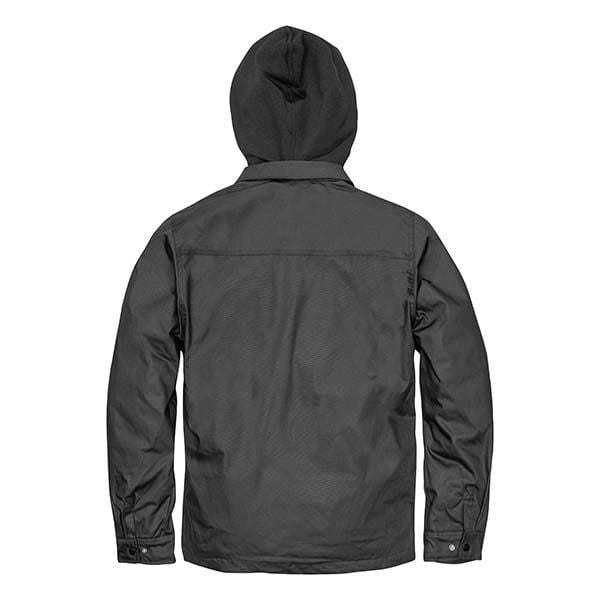 back of black elwd utility jacket