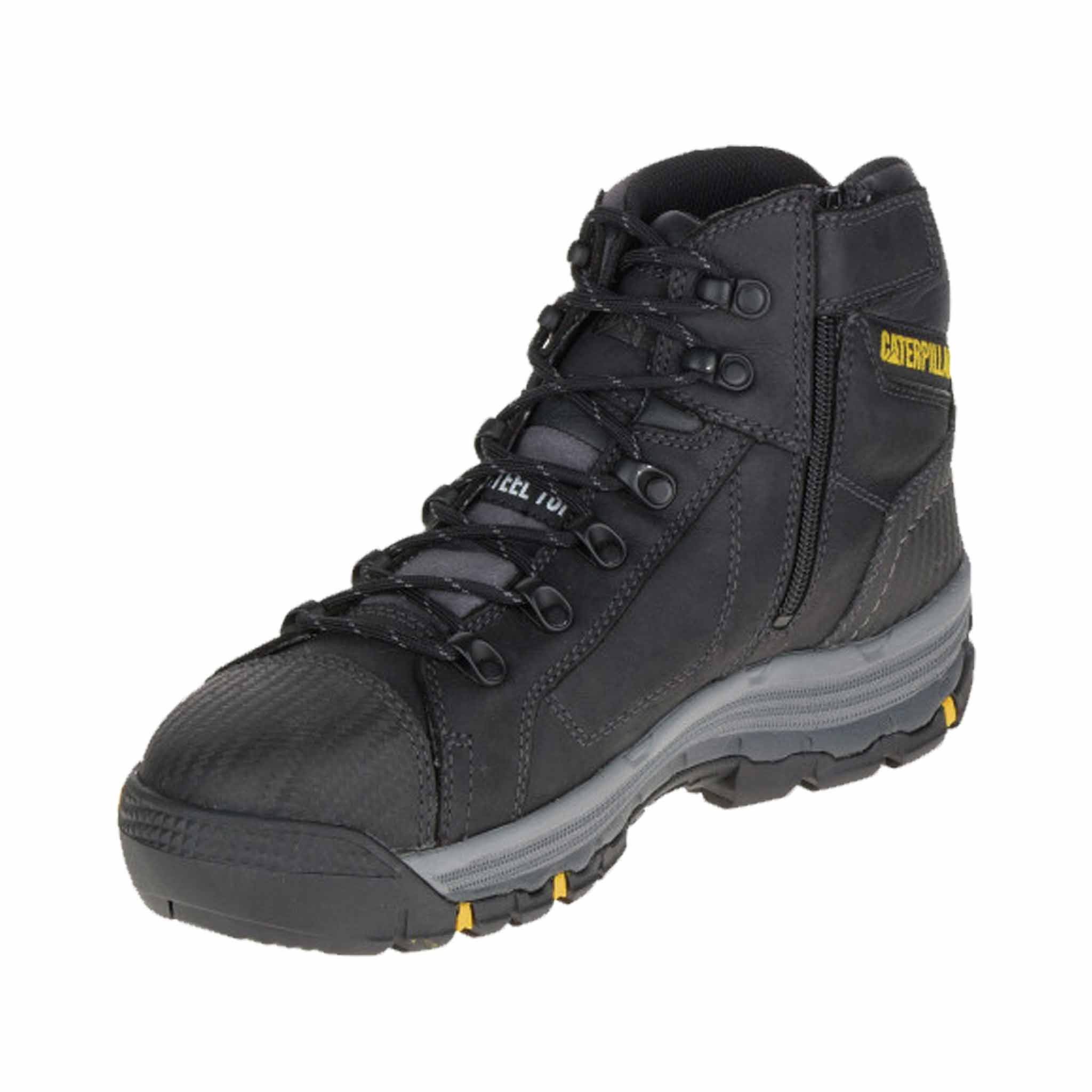 cat black convex work boot