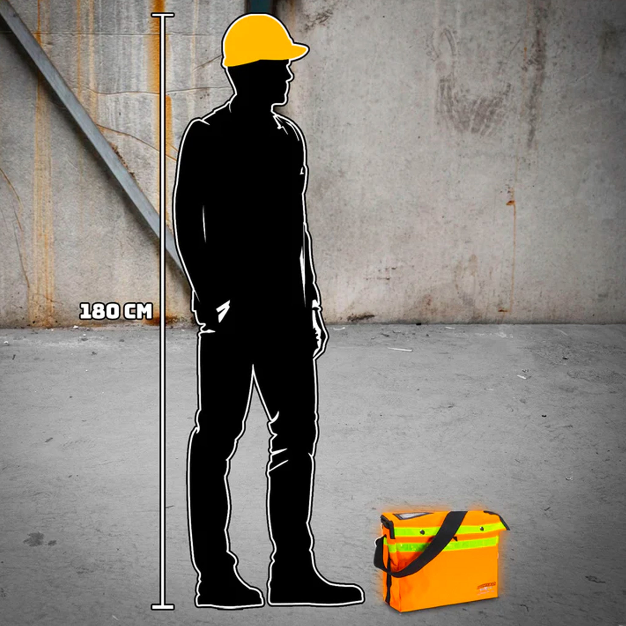 rugged xtremes small hi vis orange canvas crib bag