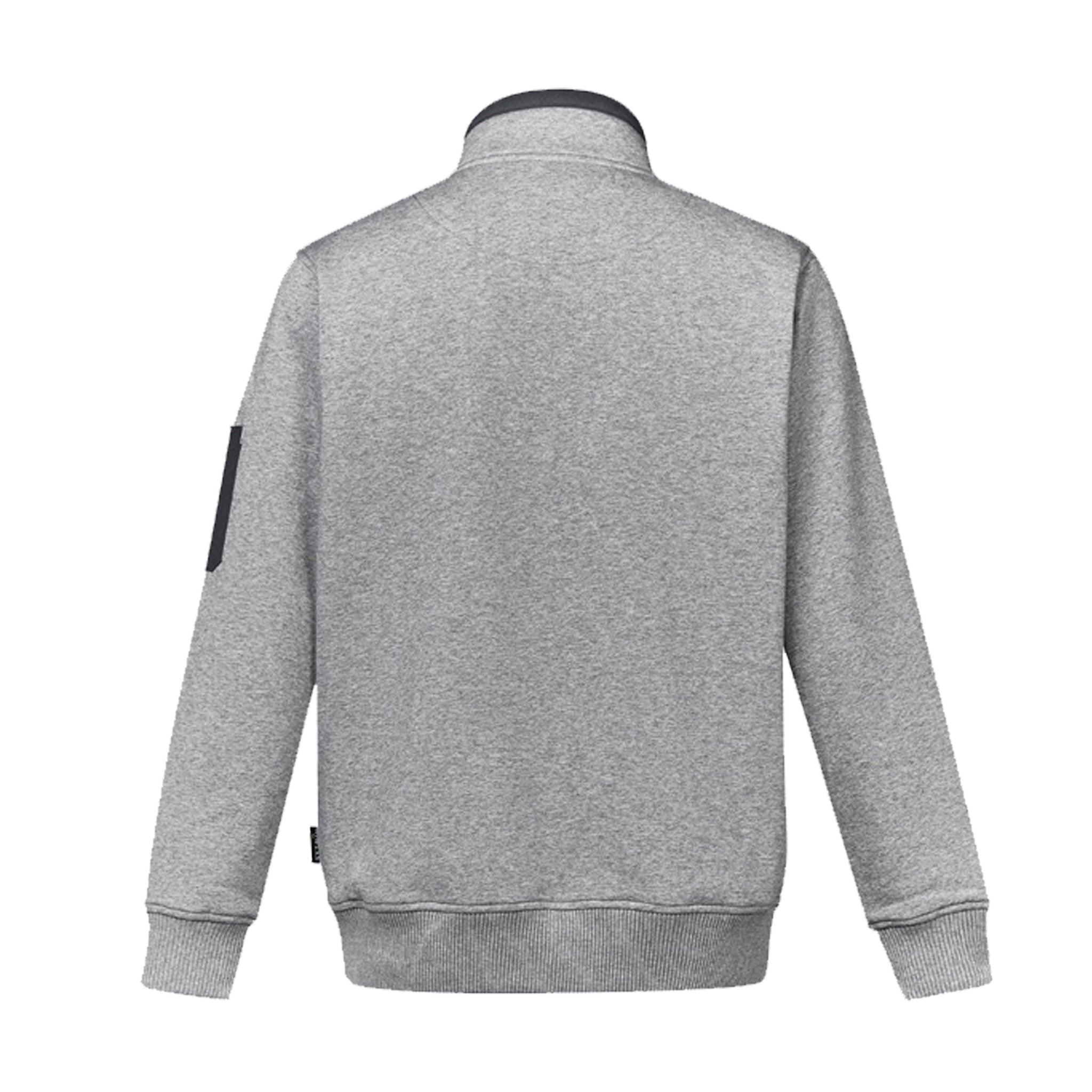 syzmik mens 1/4 zip brushed fleece in grey marle