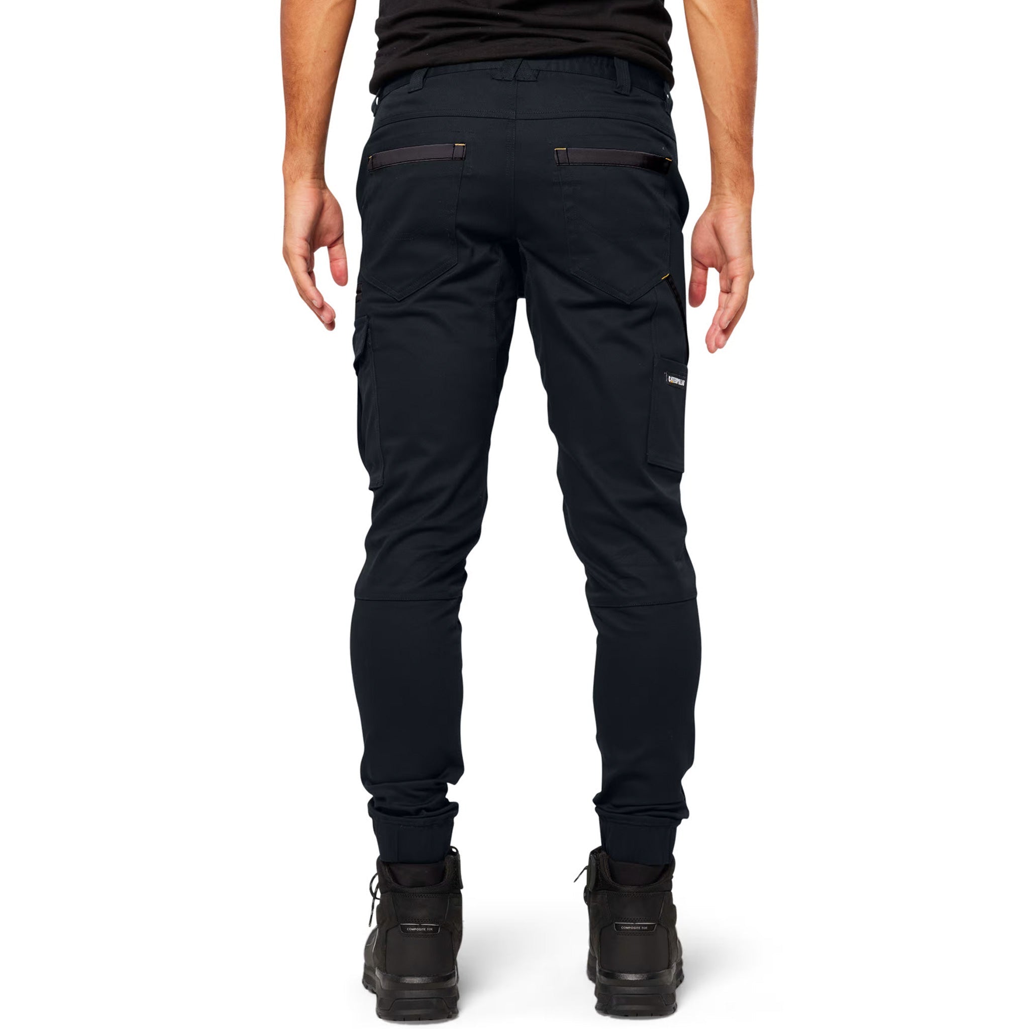 cat workwear cuffed dynamic pant in black