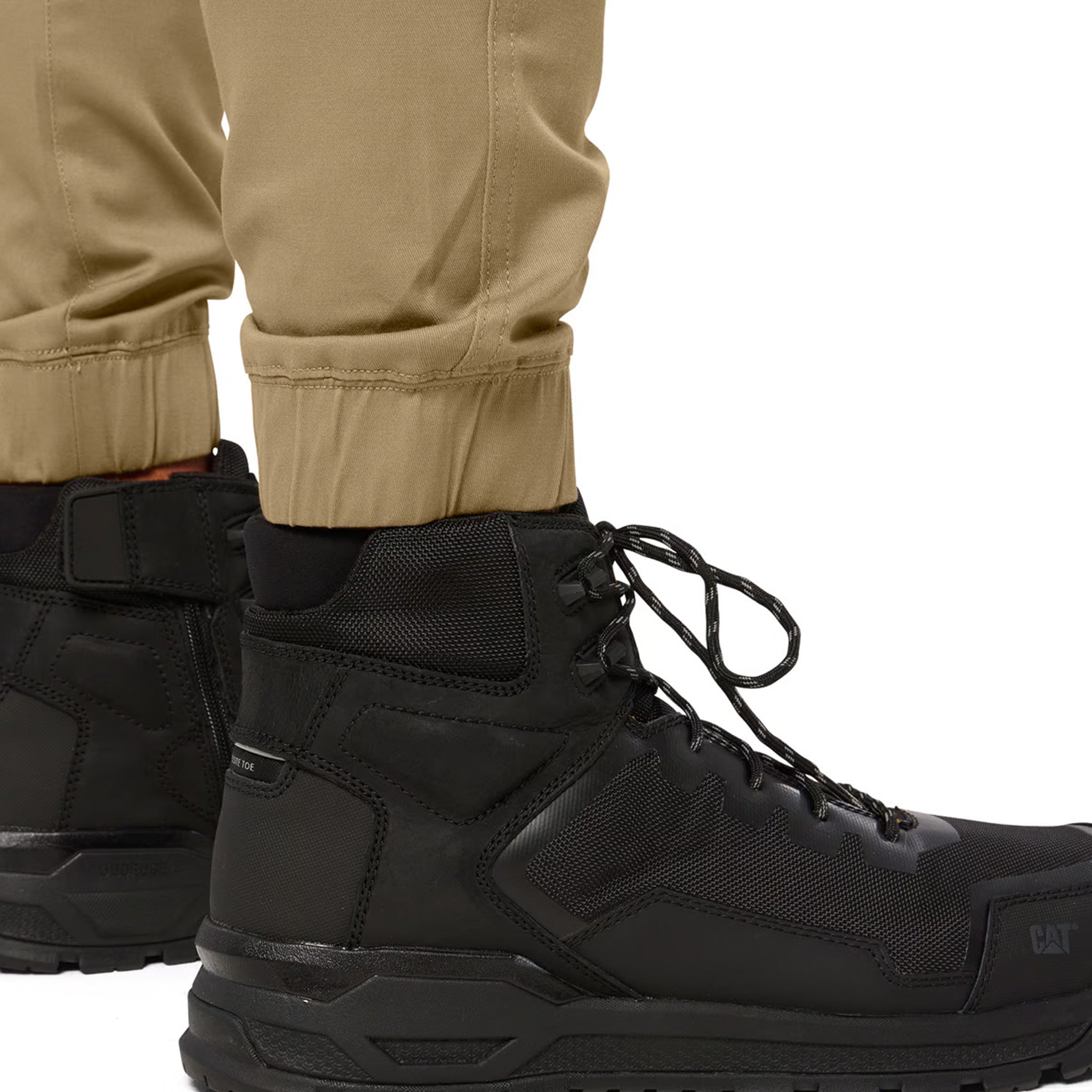 cat workwear cuffed dynamic pant in khaki