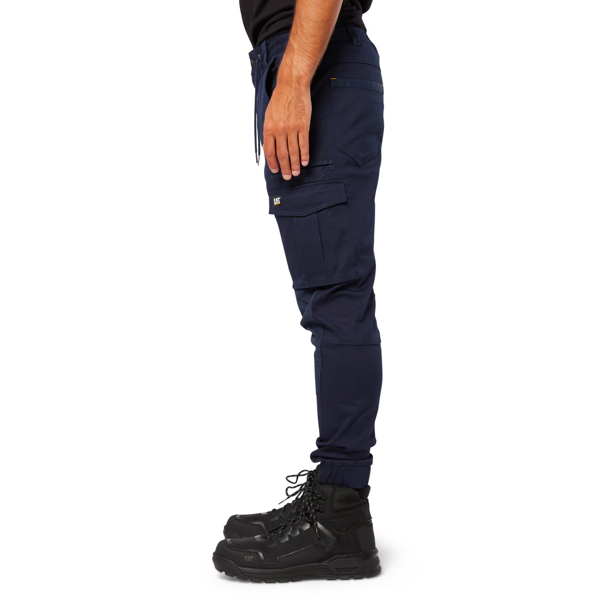 cat workwear cuffed dynamic pant in navy