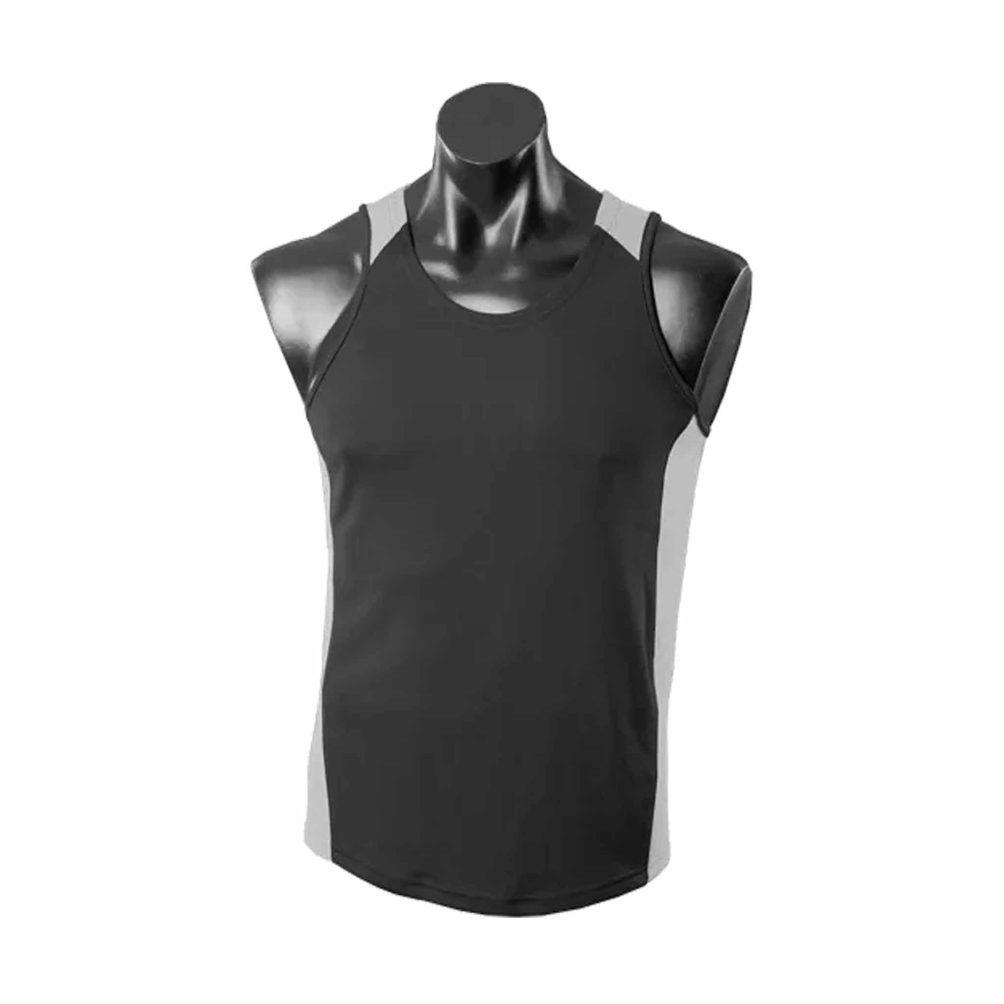 aussie pacific mens premier singlets in black ashe