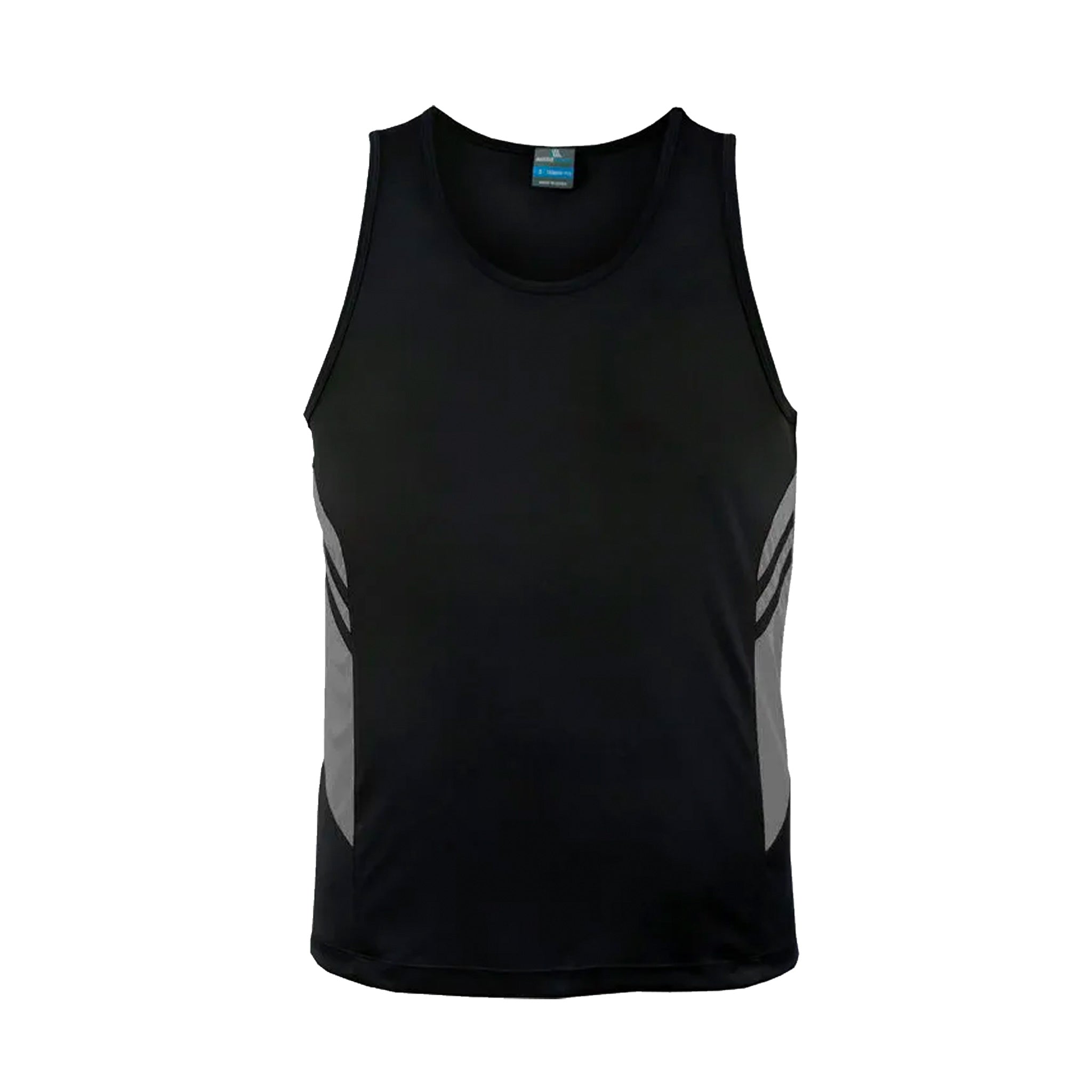 tasman men singlets in black ashe