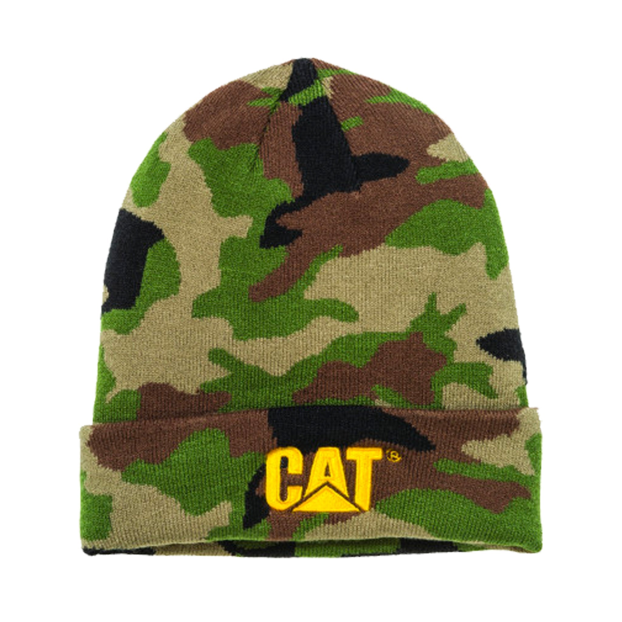 cat workwear trademark cuff beanie in camo