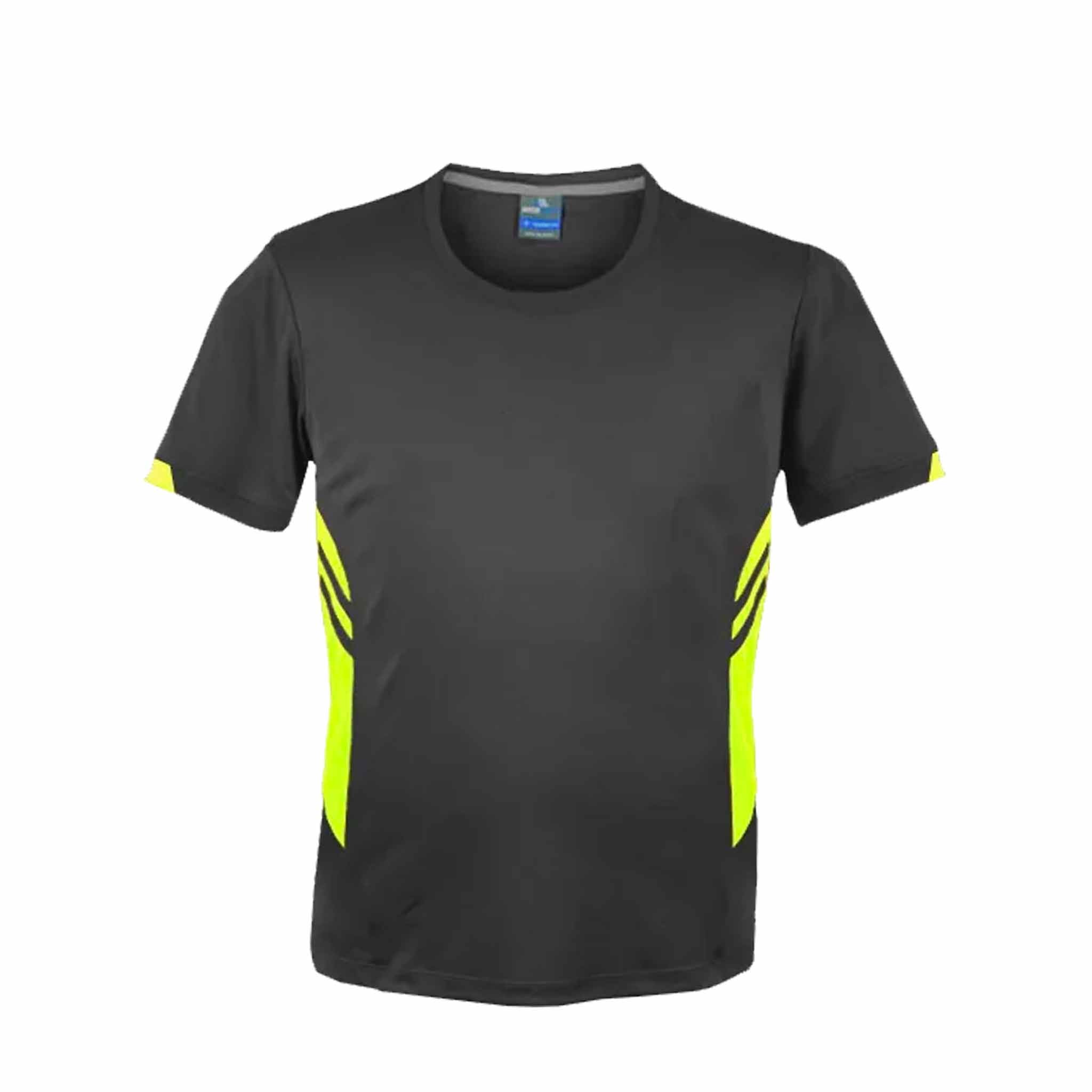 aussie pacific tasman tee in slate neon yellow