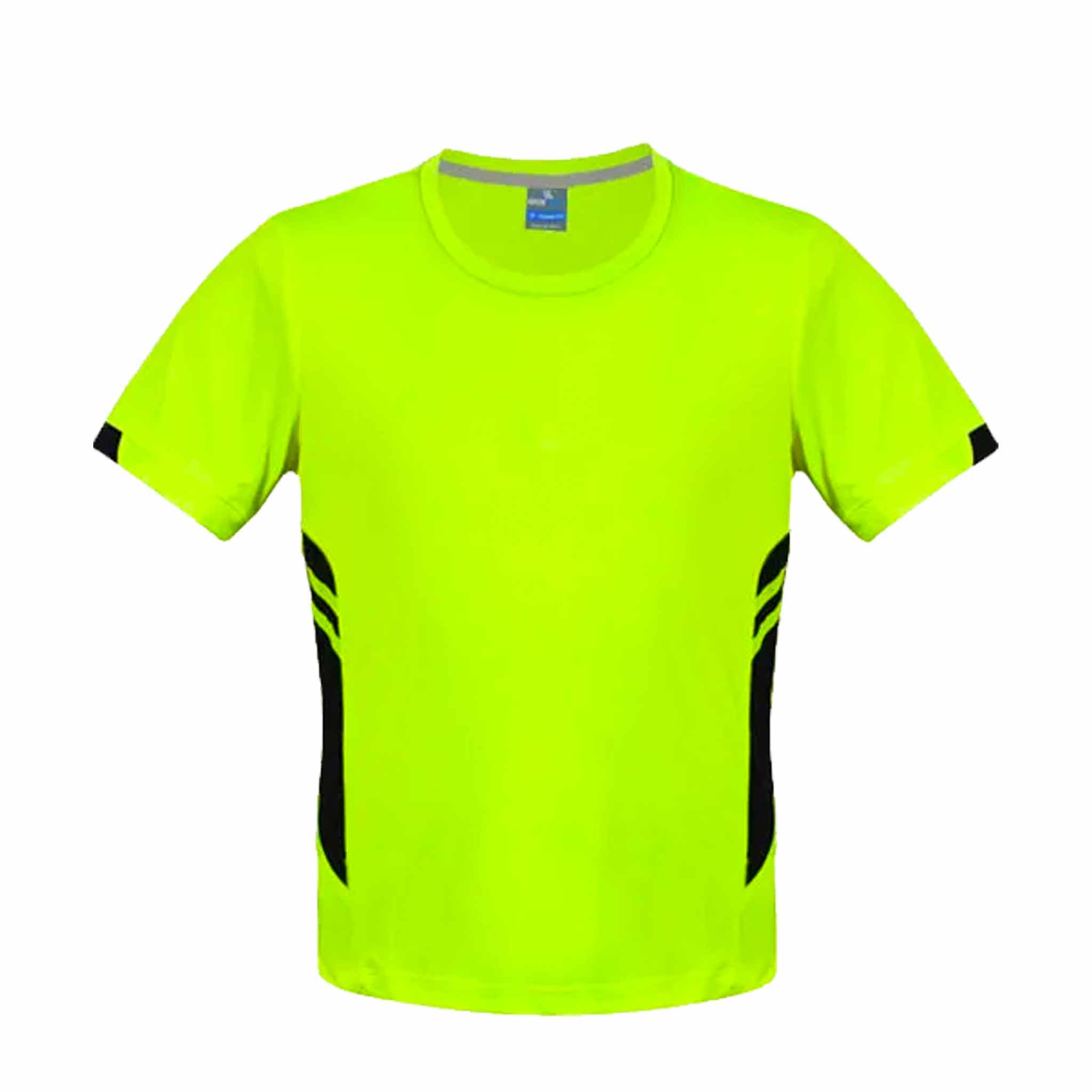 aussie pacific tasman tee in neon yellow black