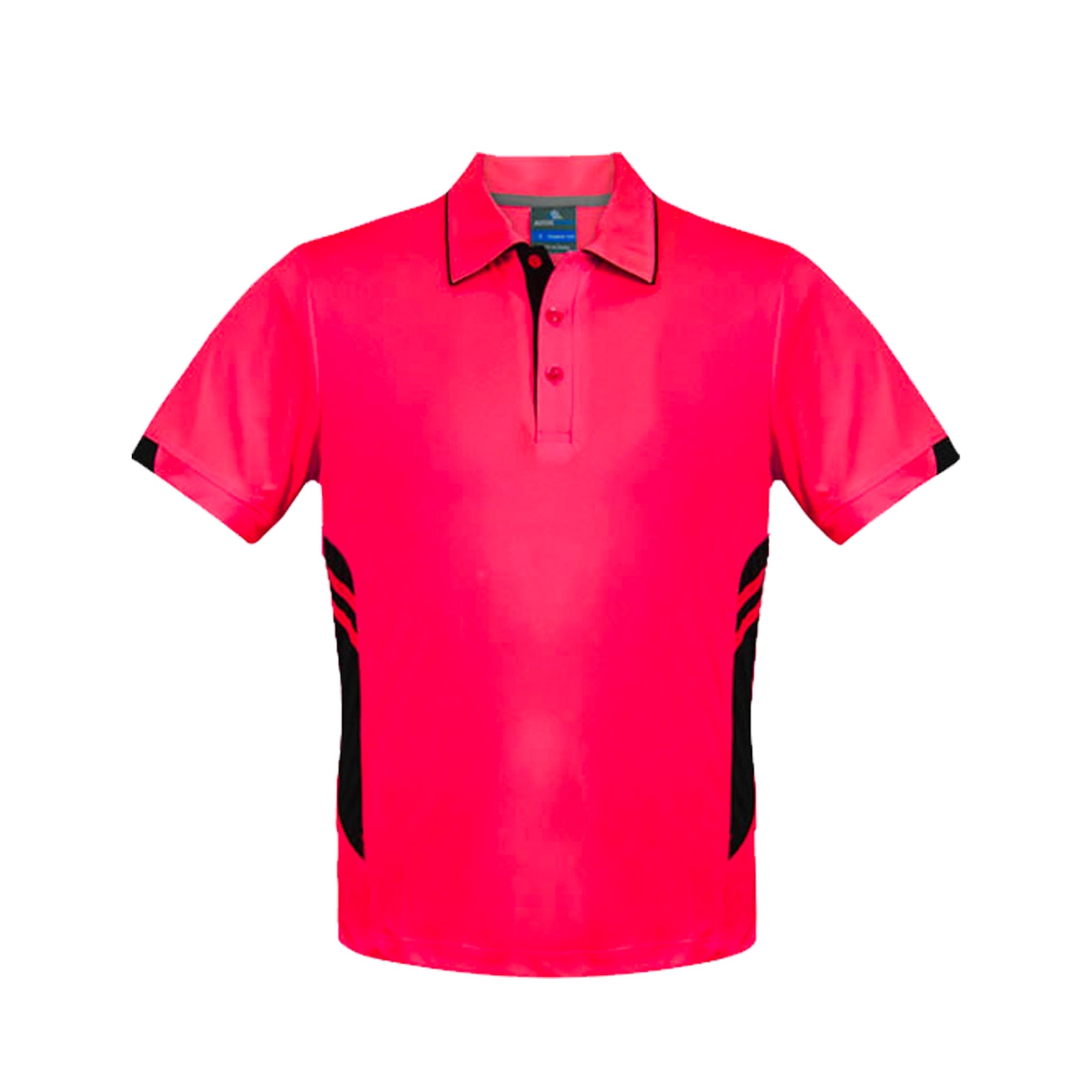 mens tasman polo in neon pink black