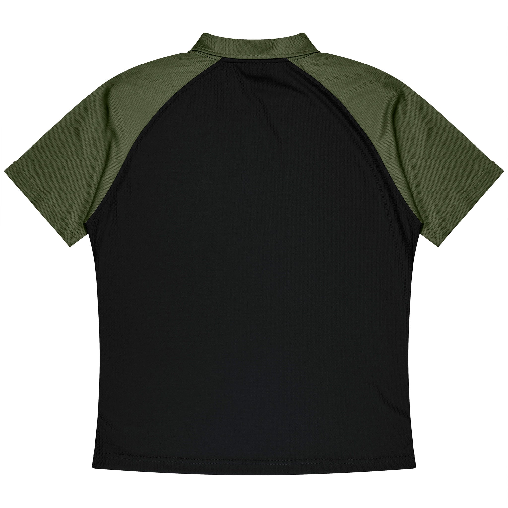 aussie pacific manly mens polo in black army green