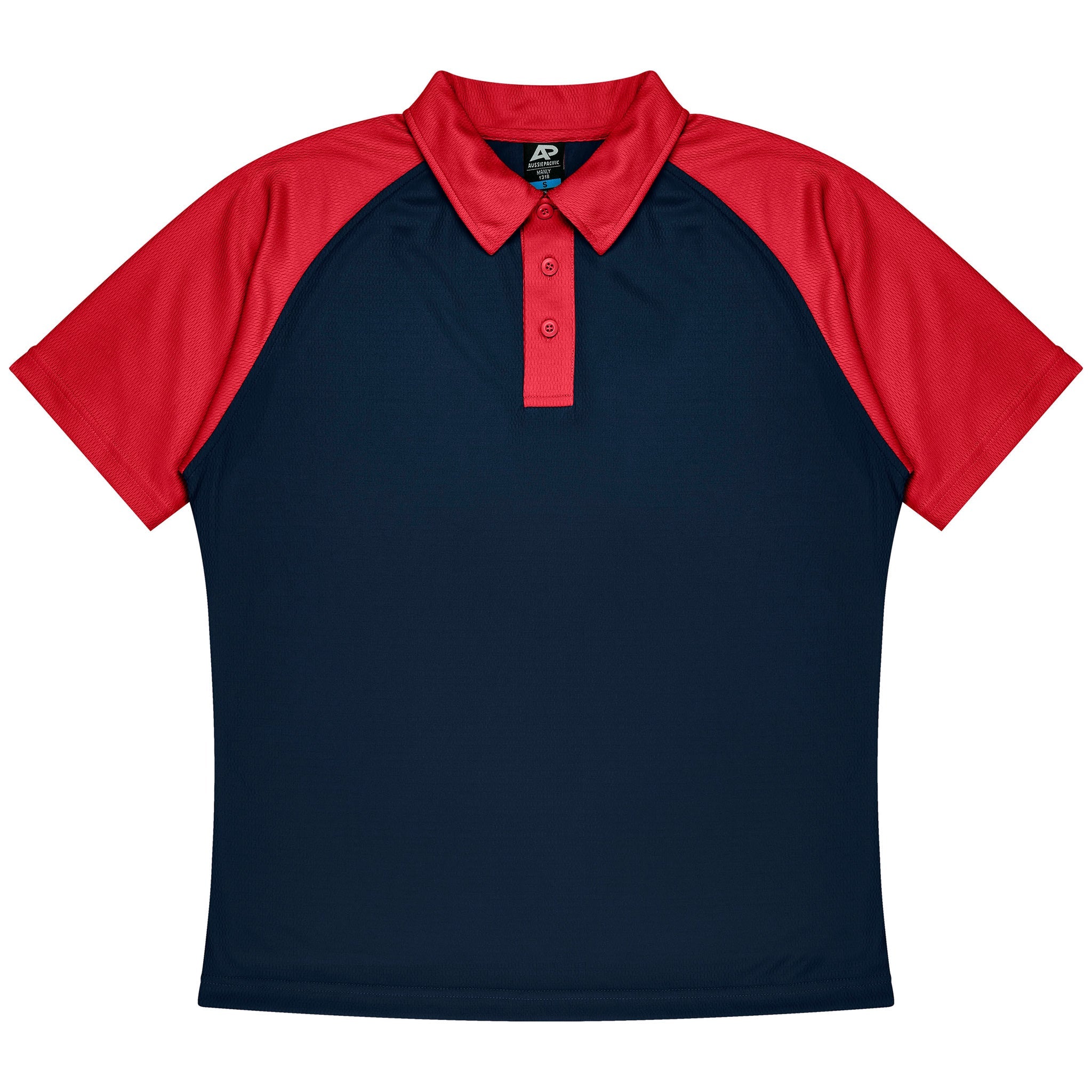 manly kids polo in navy red