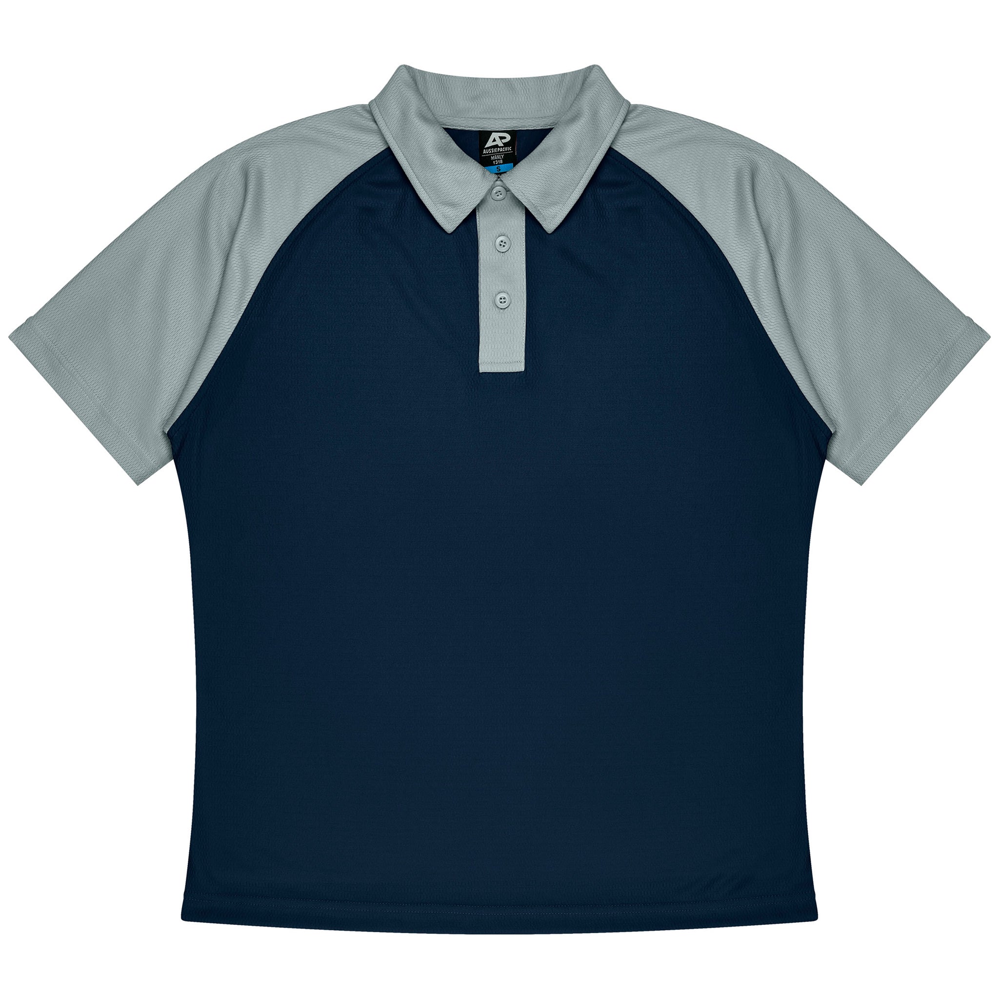 manly kids polo in navy silver