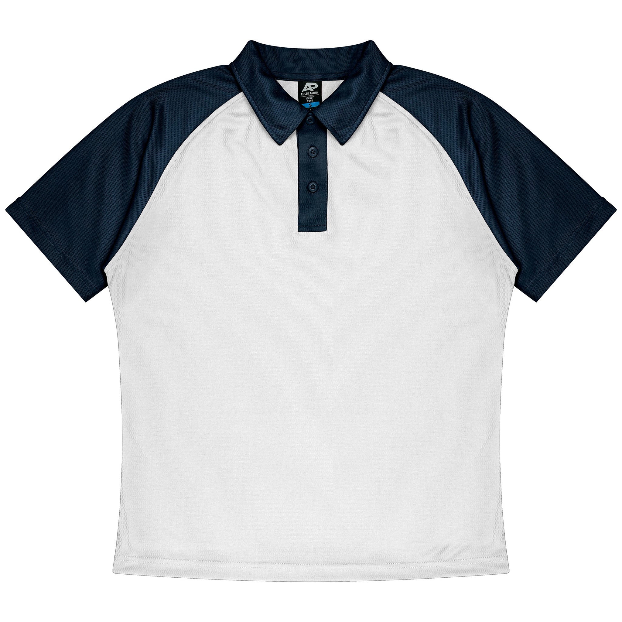 manly kids polo in white navy