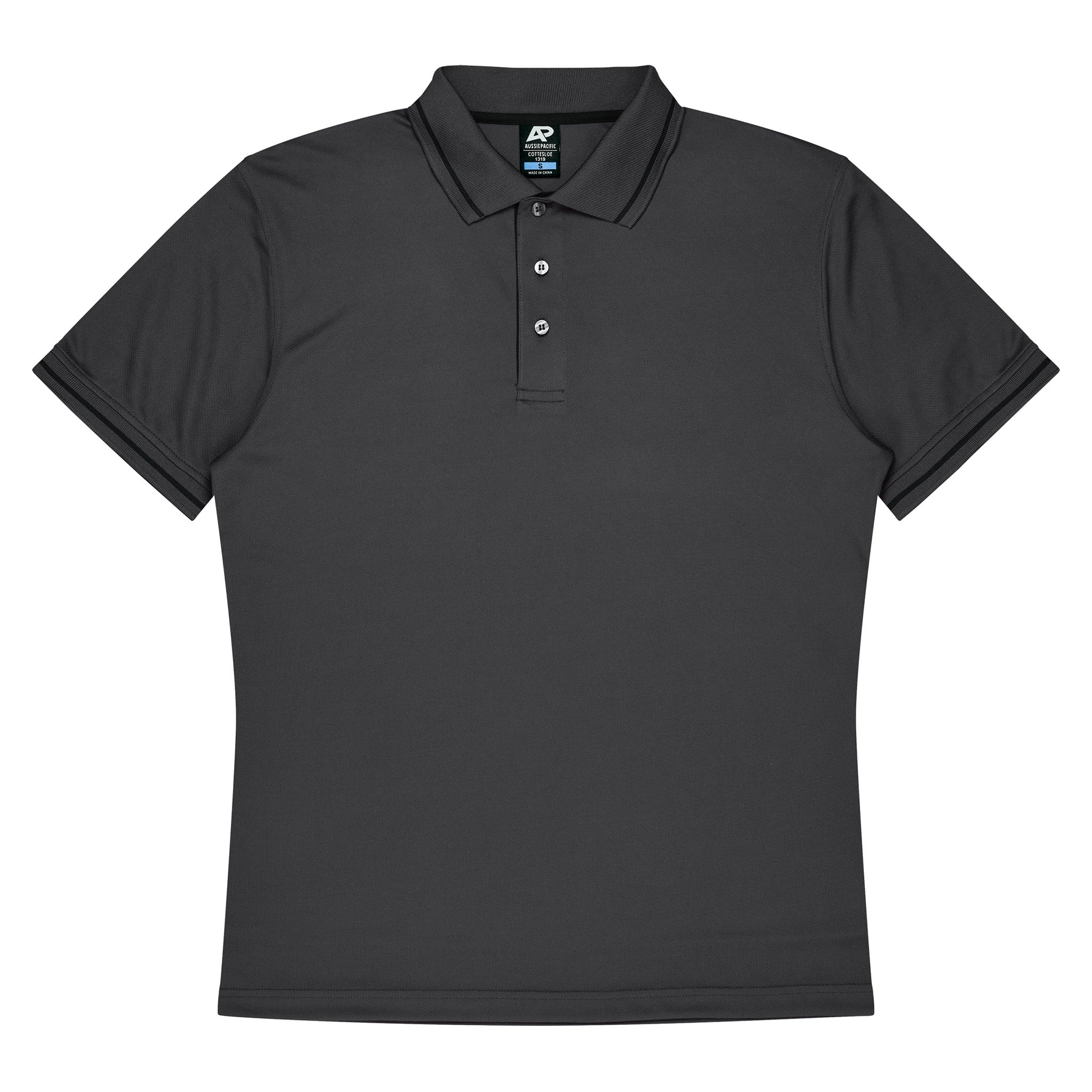 cottesloe kids polo in slate black