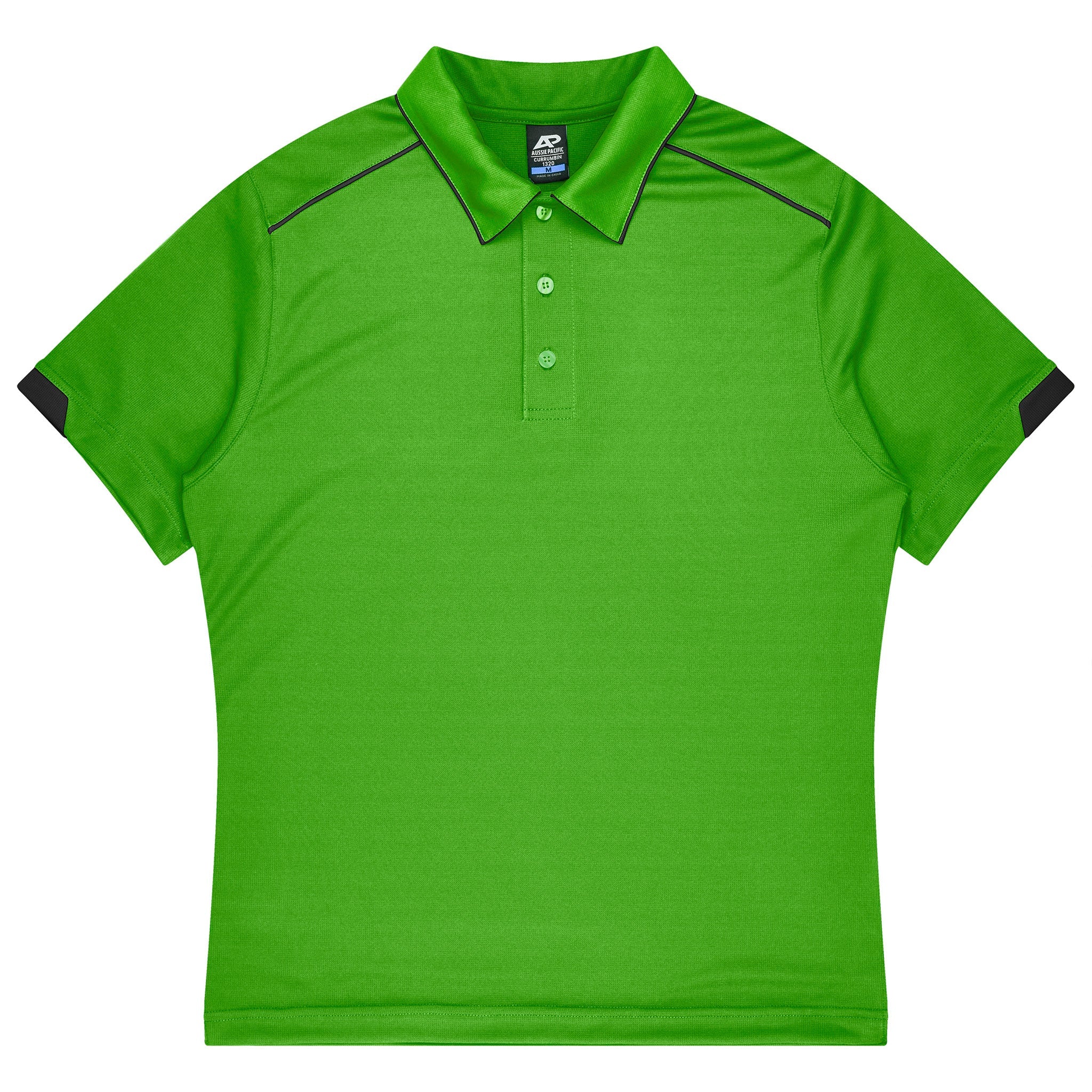 aussie pacific currumbin mens polos in kawa green black