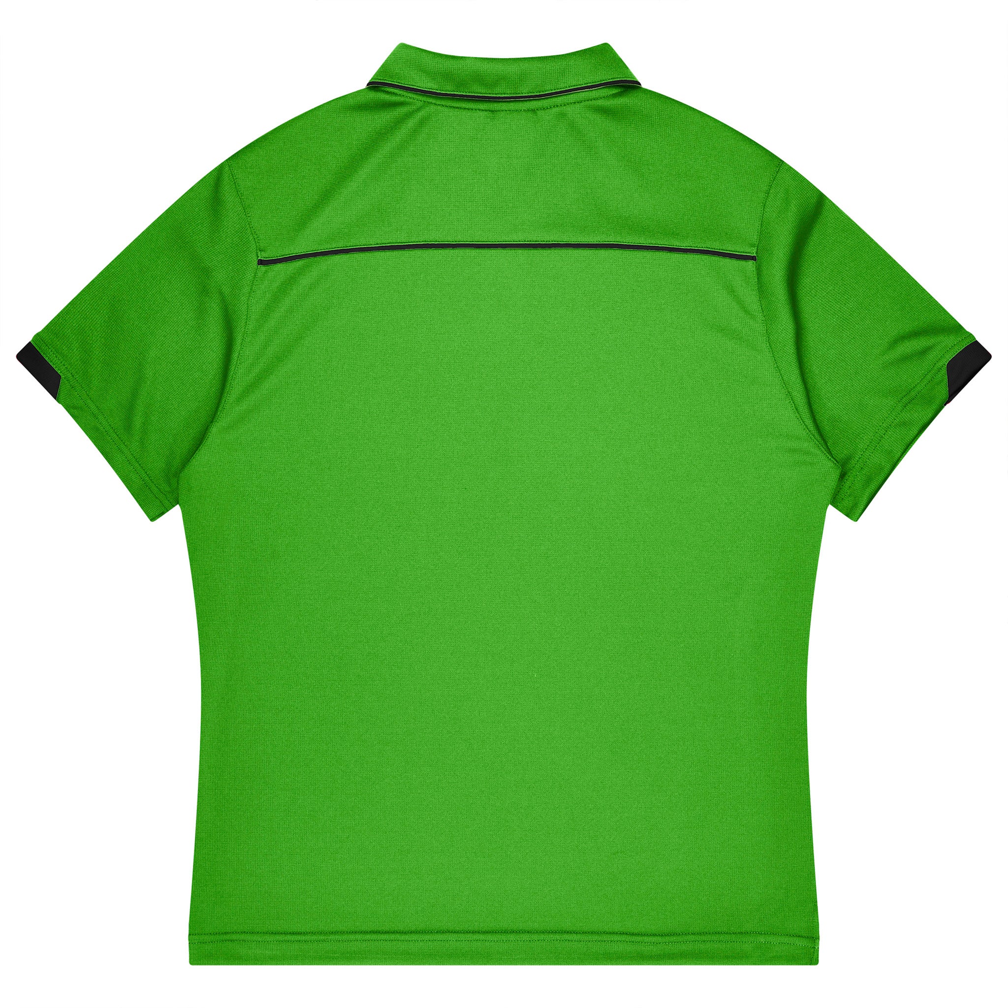 currumbin kids polo in kawa green black