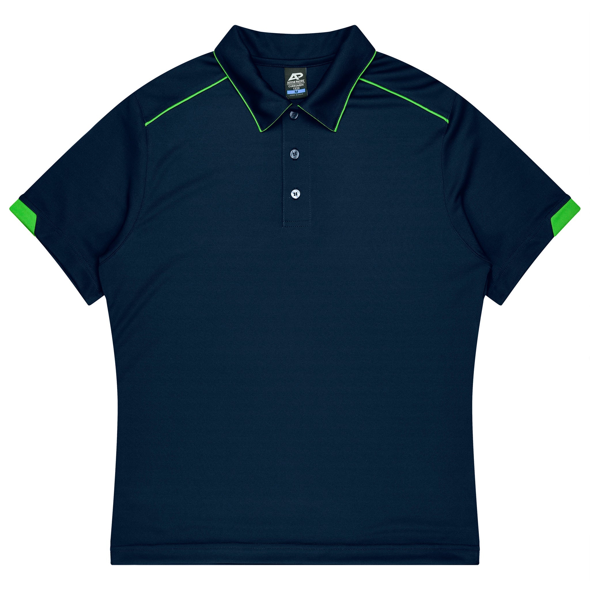 aussie pacific currumbin mens polos in navy kawa green