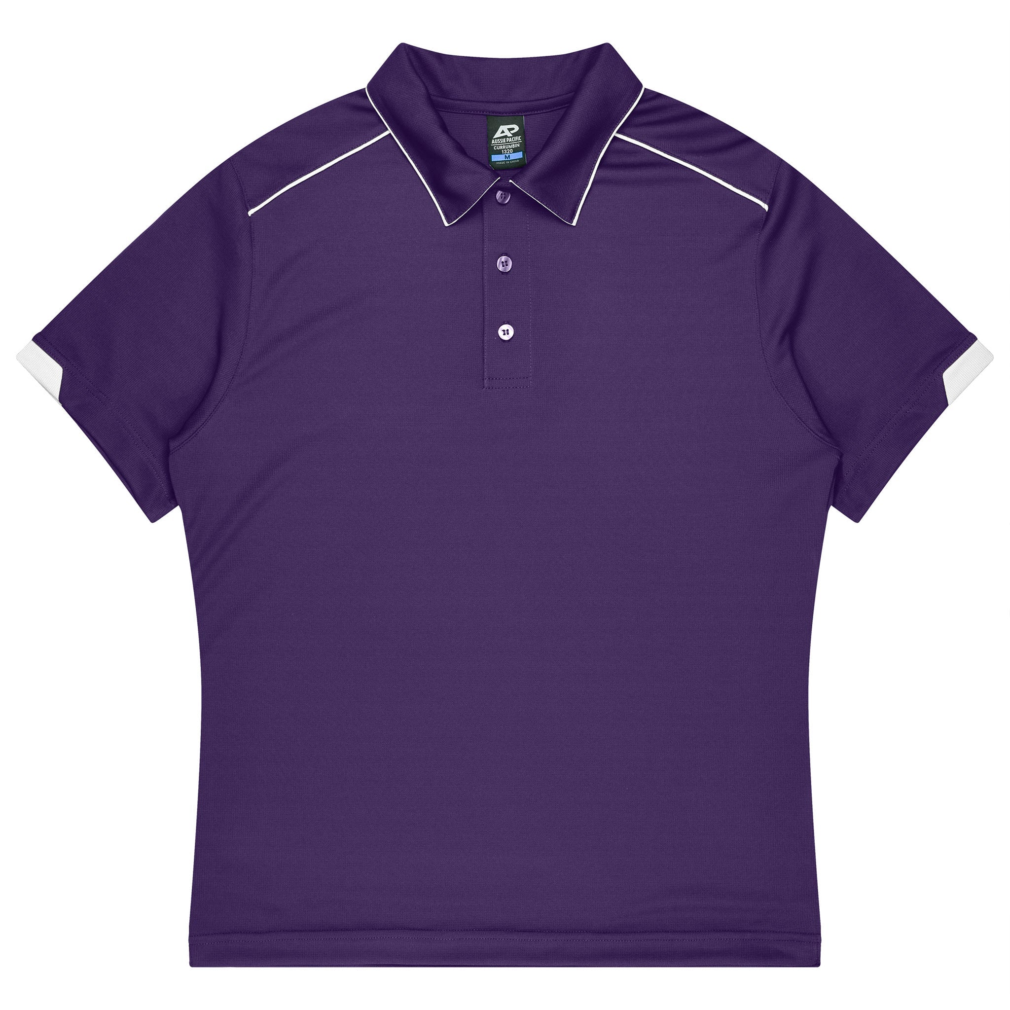 currumbin kids polo in purple white