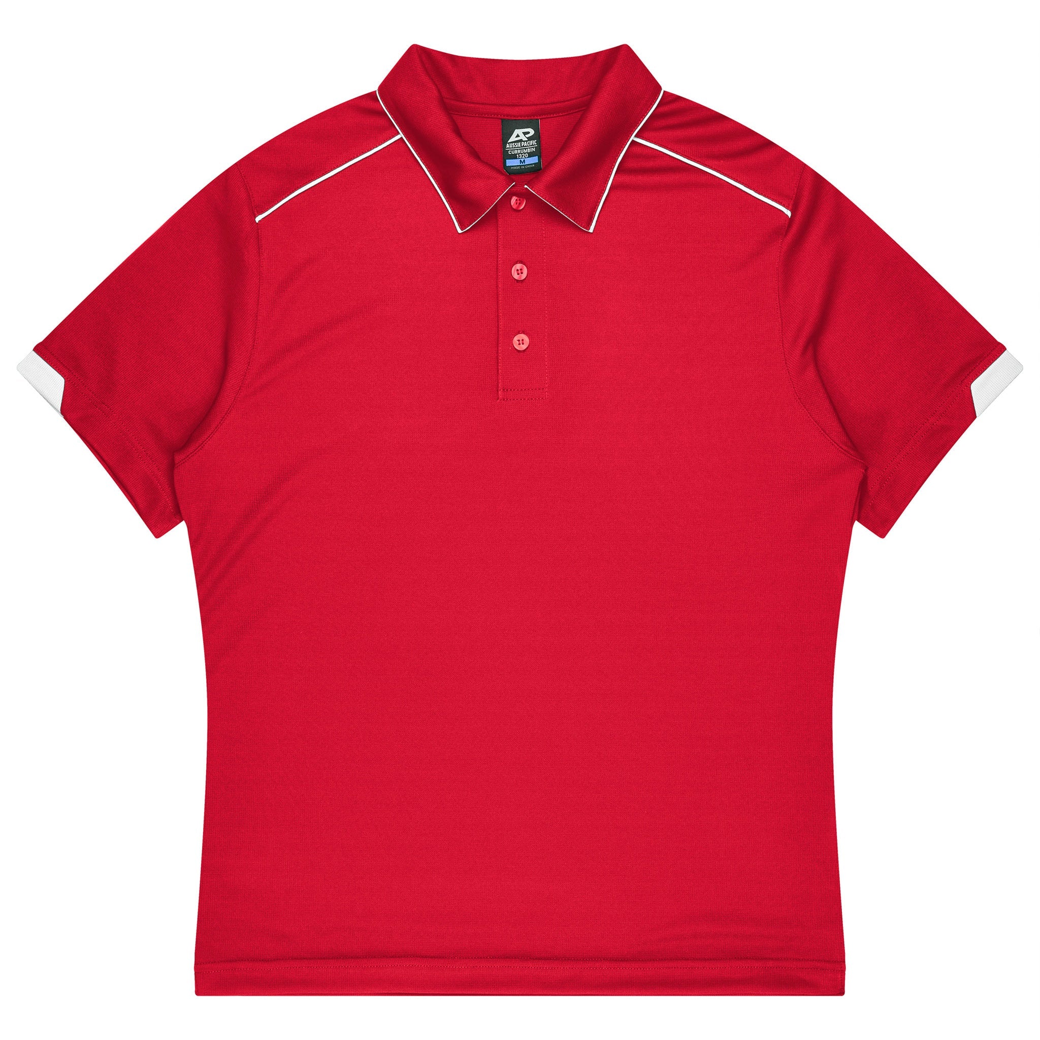 aussie pacific currumbin mens polos in red white