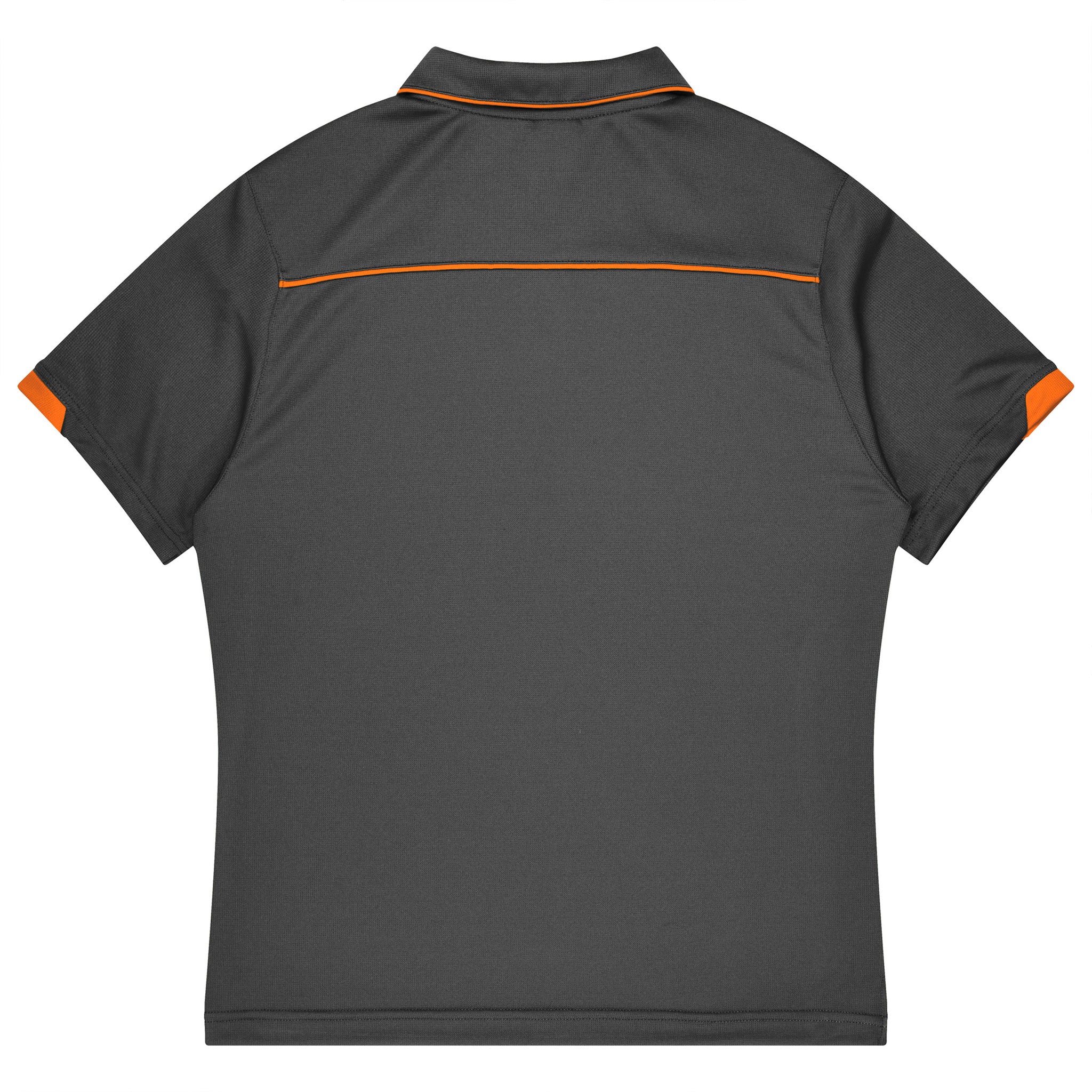 aussie pacific currumbin mens polos in slate hi viz orange