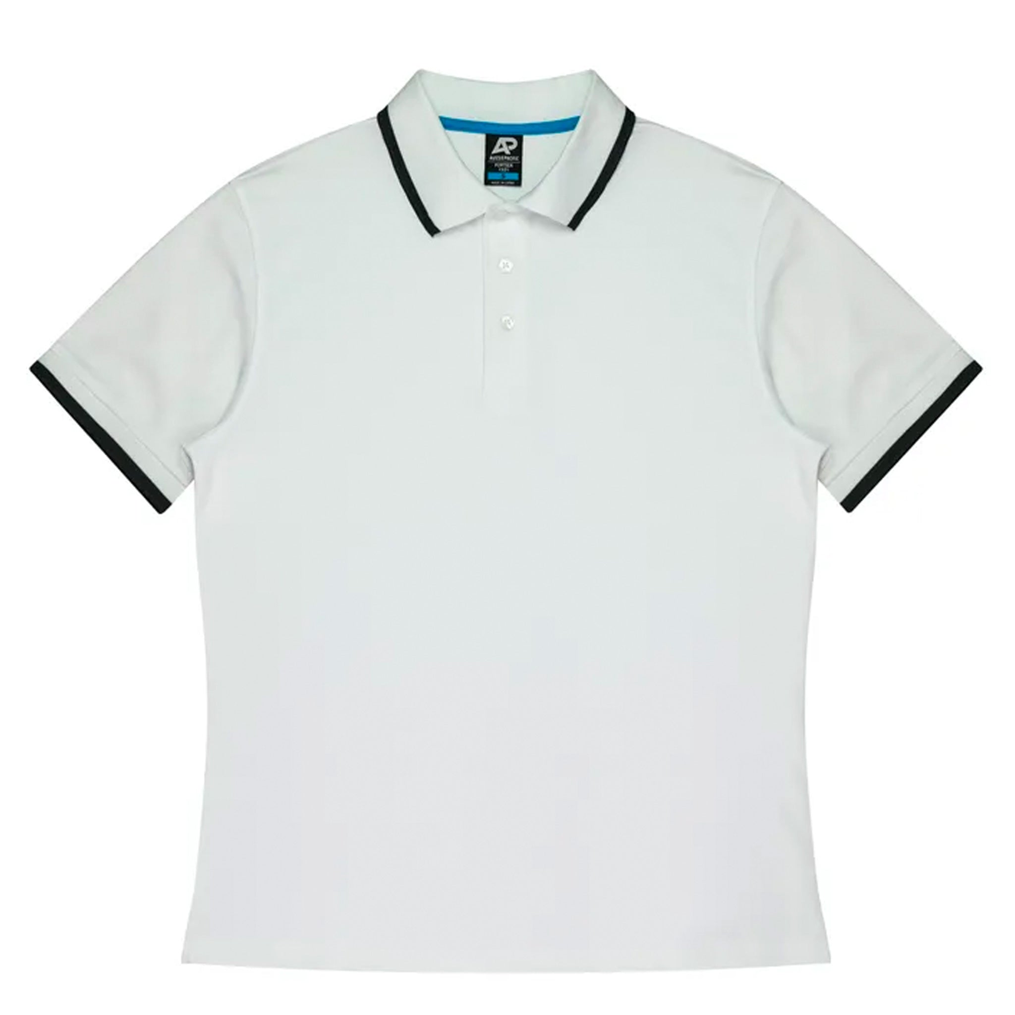 aussie pacific portsea mens polos in white slate