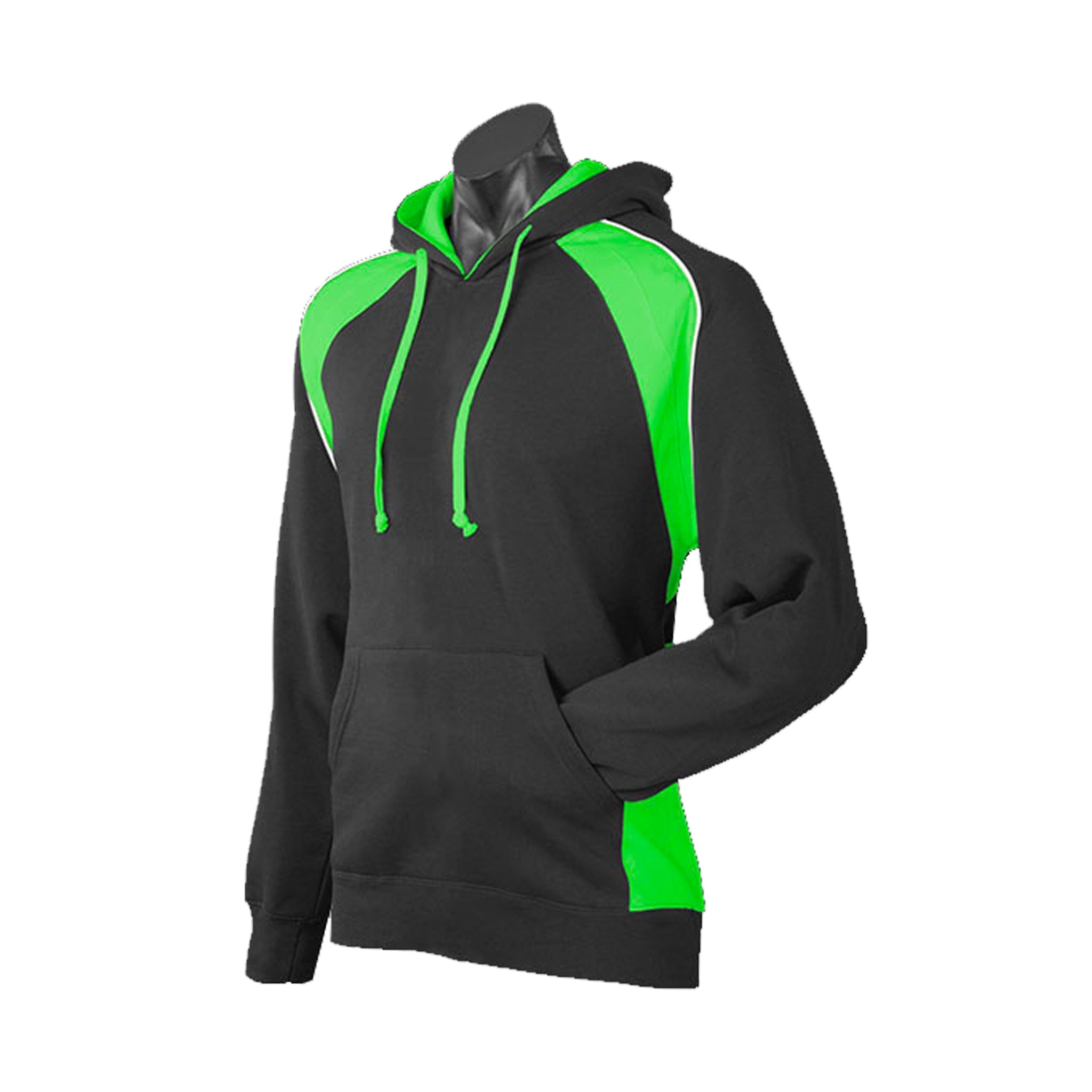 huxley hoodie in black green white