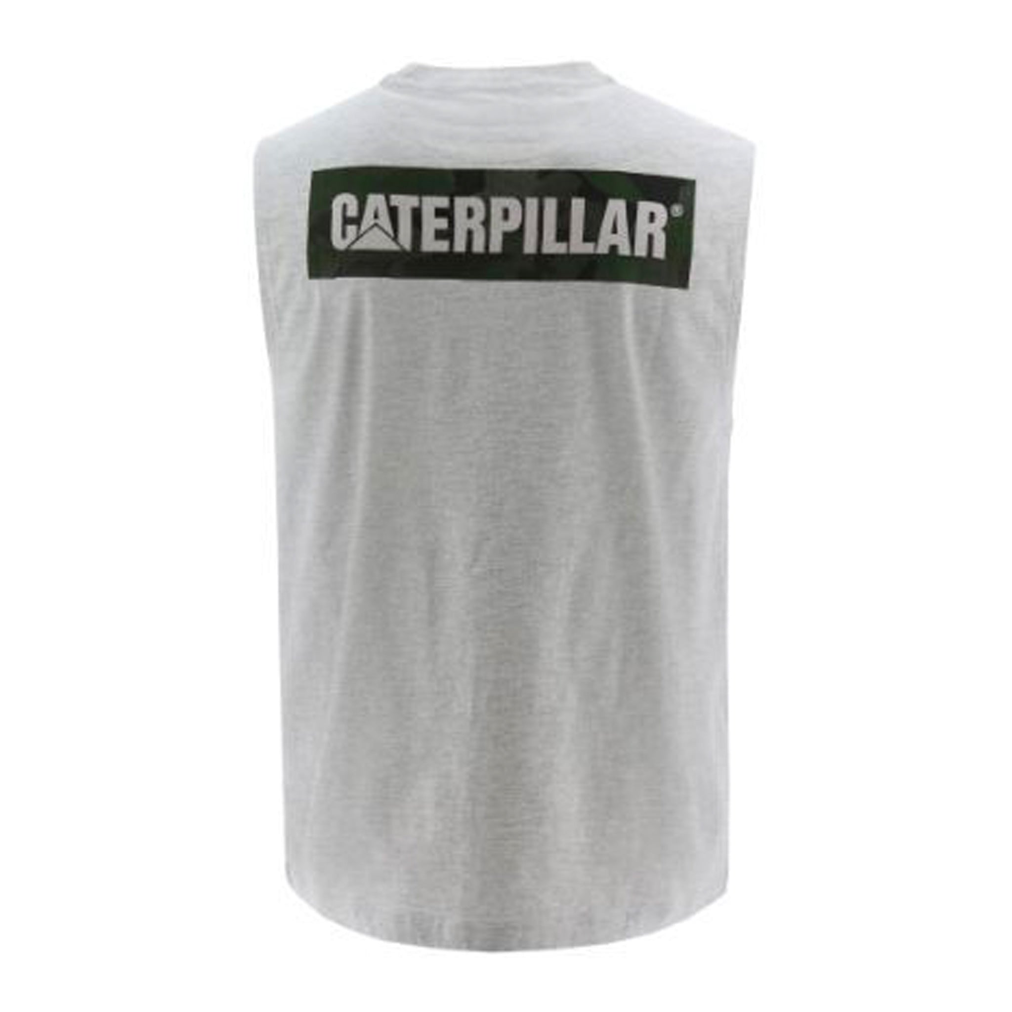 cat workwear muscle sleeveless tee in birch heather