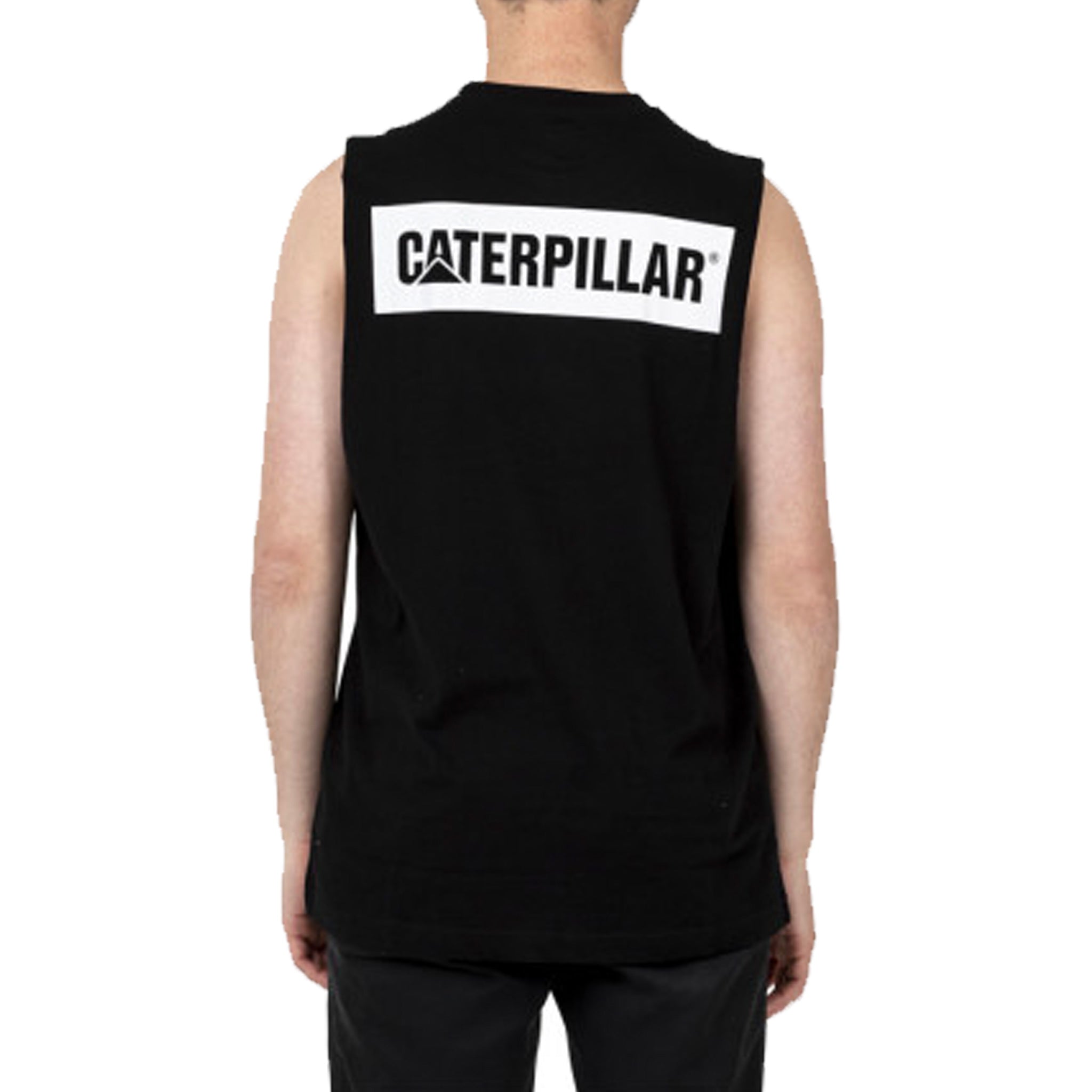 cat workwear muscle sleeveless tee in black