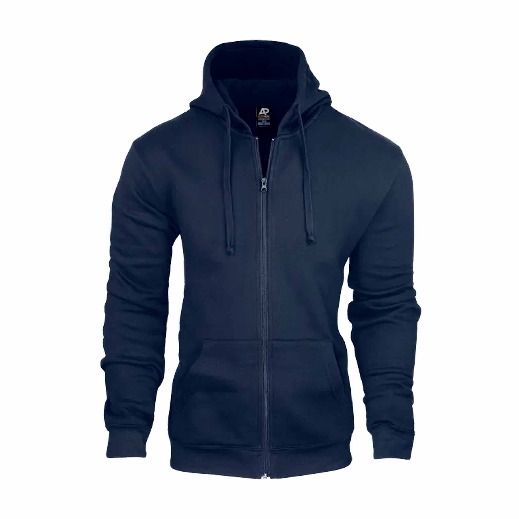 aussie pacific queenscliff zip mens hoodie in navy