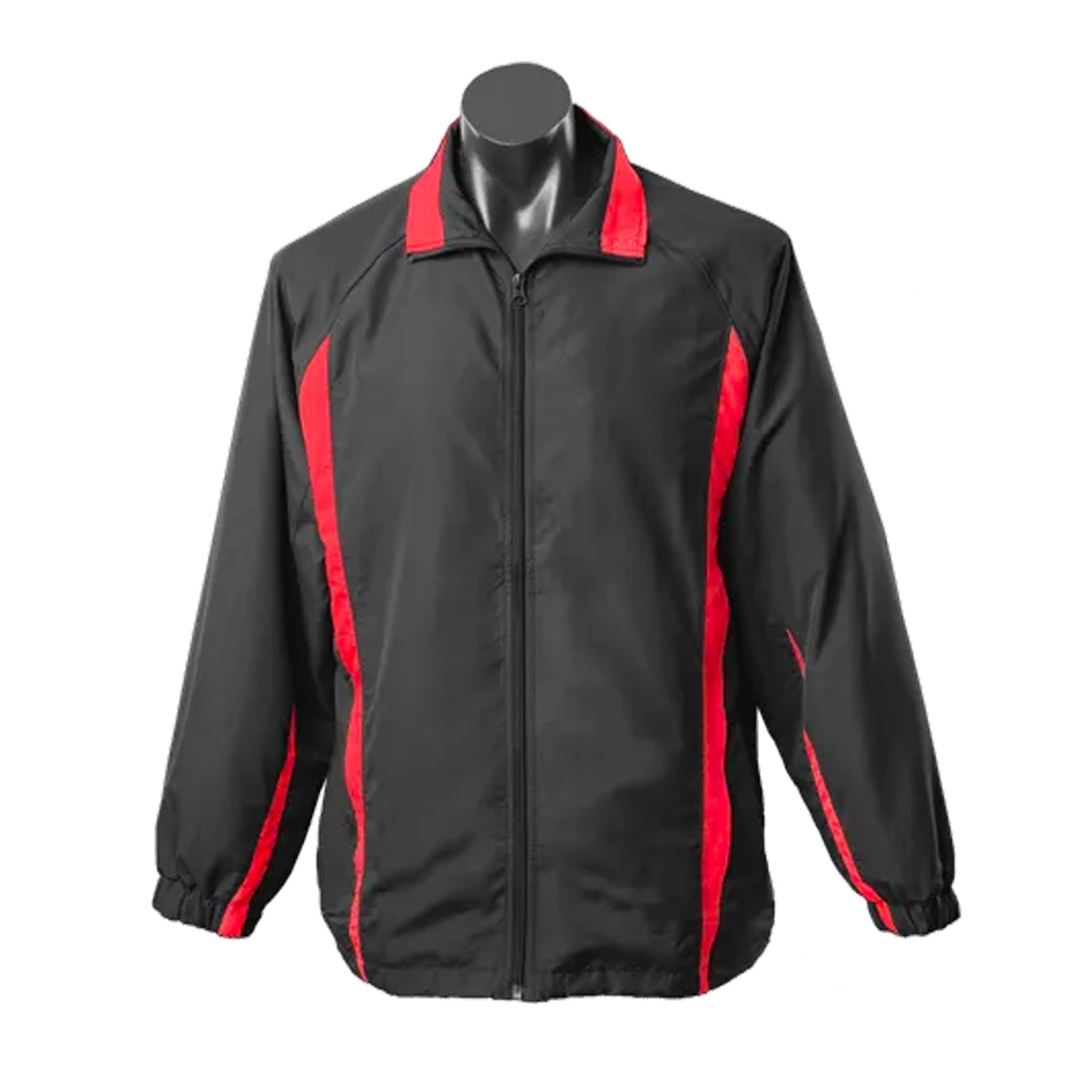 aussie pacific eureka mens tracktops in black red