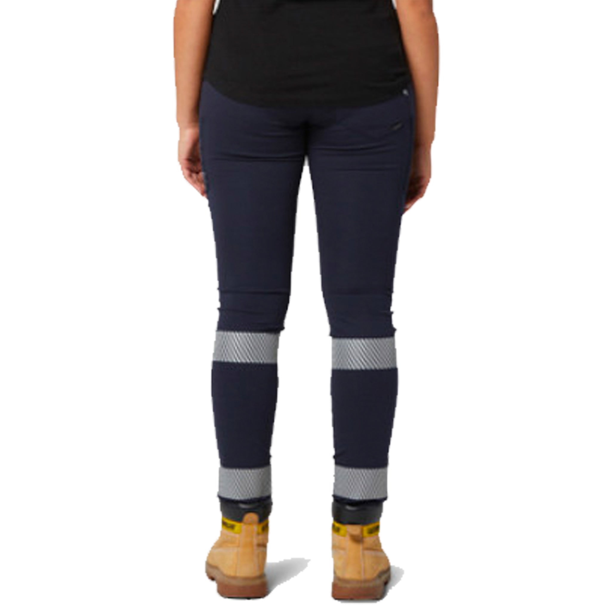 cat workwear womens stretch legging in navy with tape