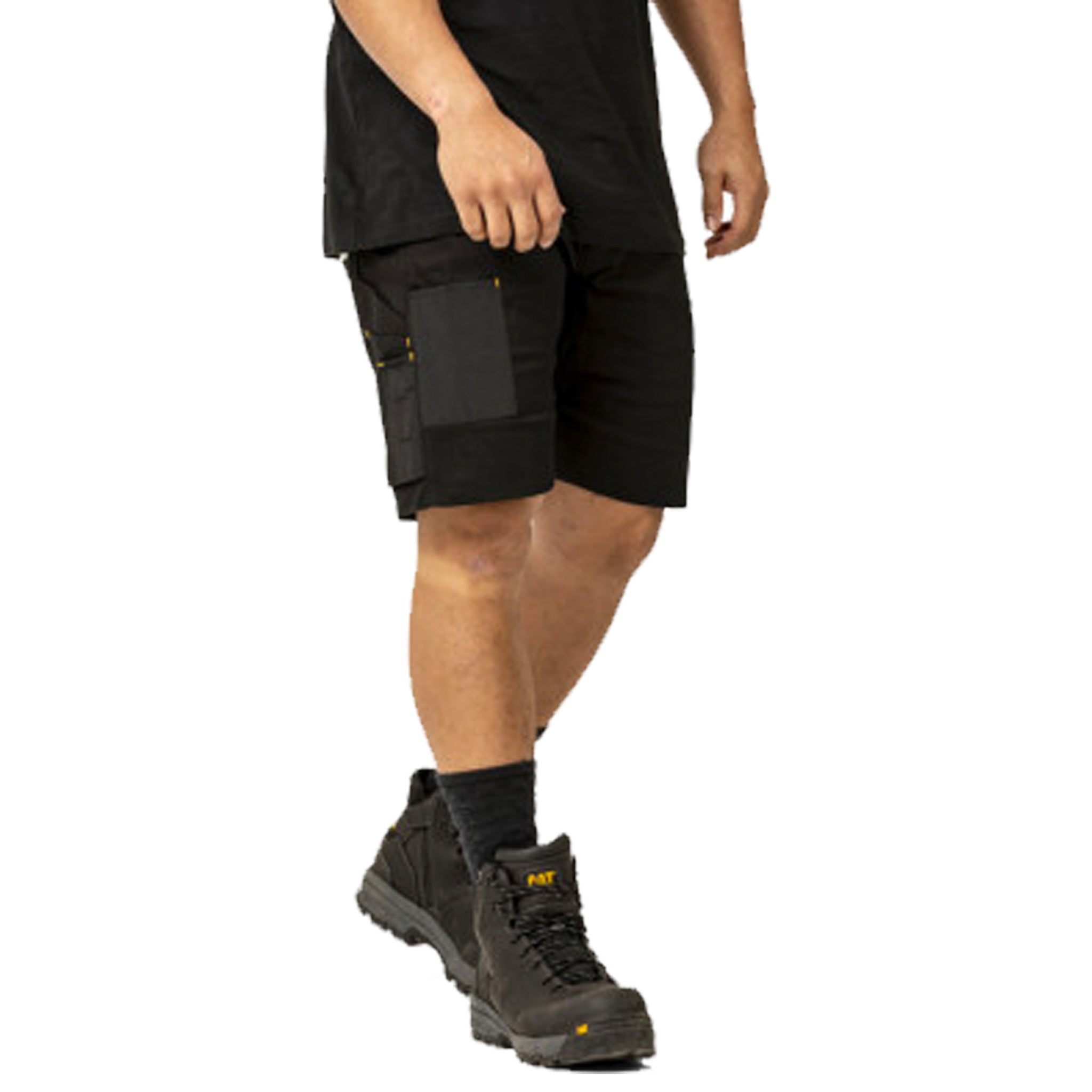 cat workwear machine short in black